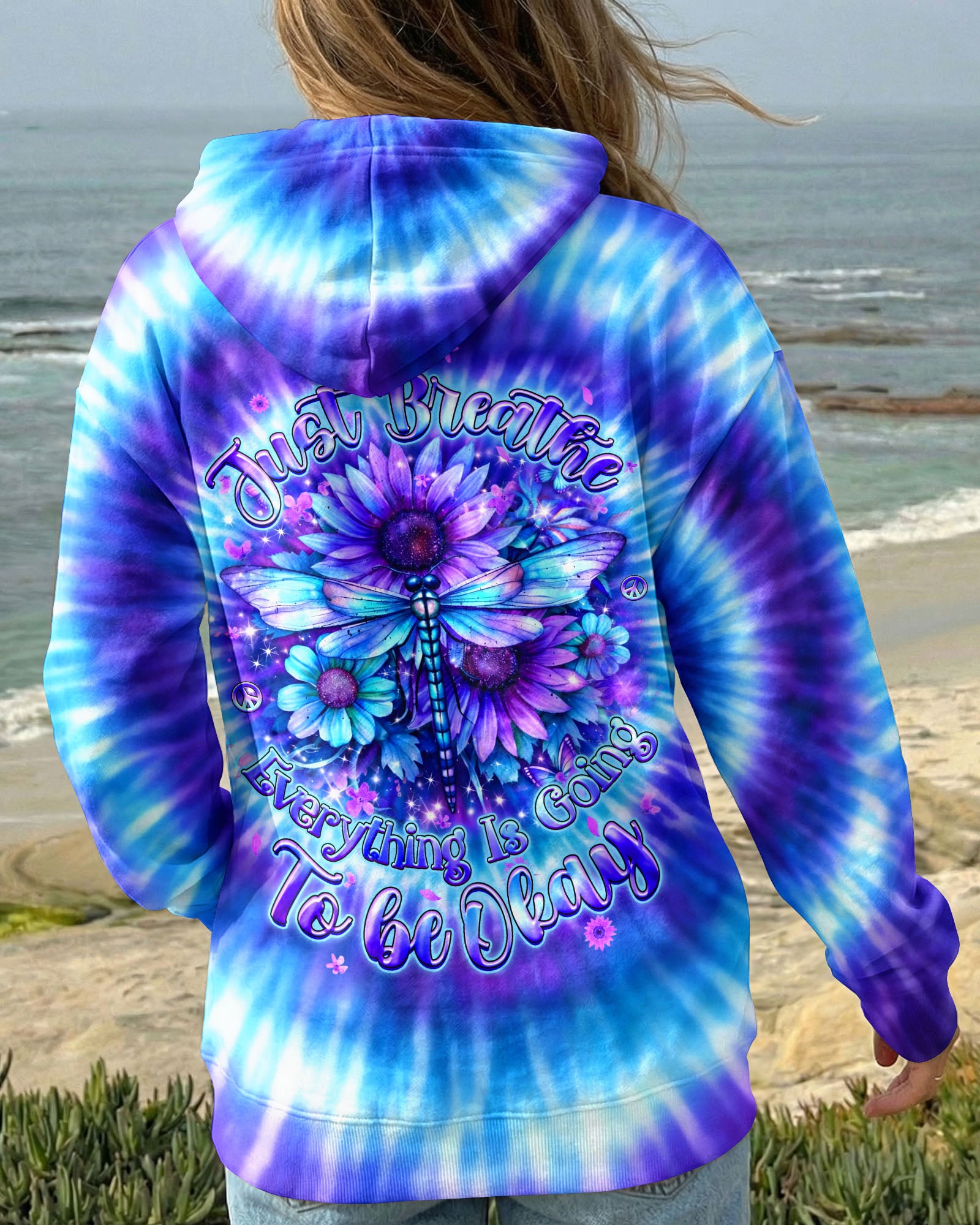 JUST BREATHE DRAGONFLY ALL OVER PRINT - TLHG1603263