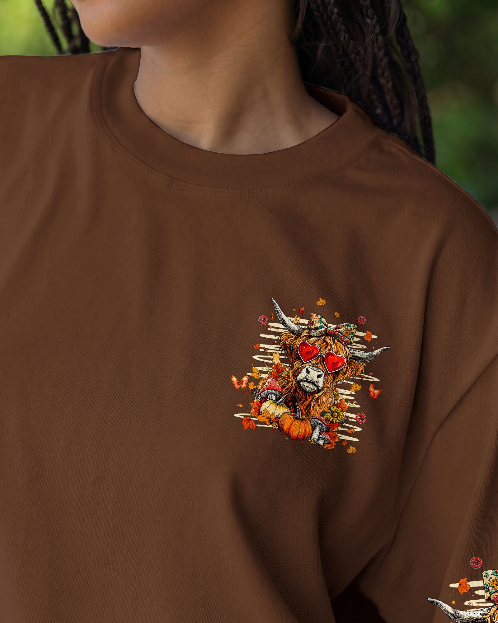 LEAVES FALL I DON'T HIGHLAND COW AUTUMN ALL OVER PRINT - TLHG2007261