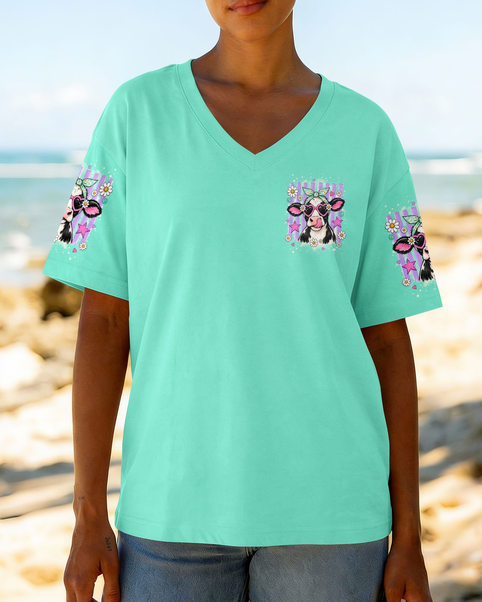 BE YOU THE WORLD WILL ADJUST COW  ALL OVER PRINT  - TLHG2107263