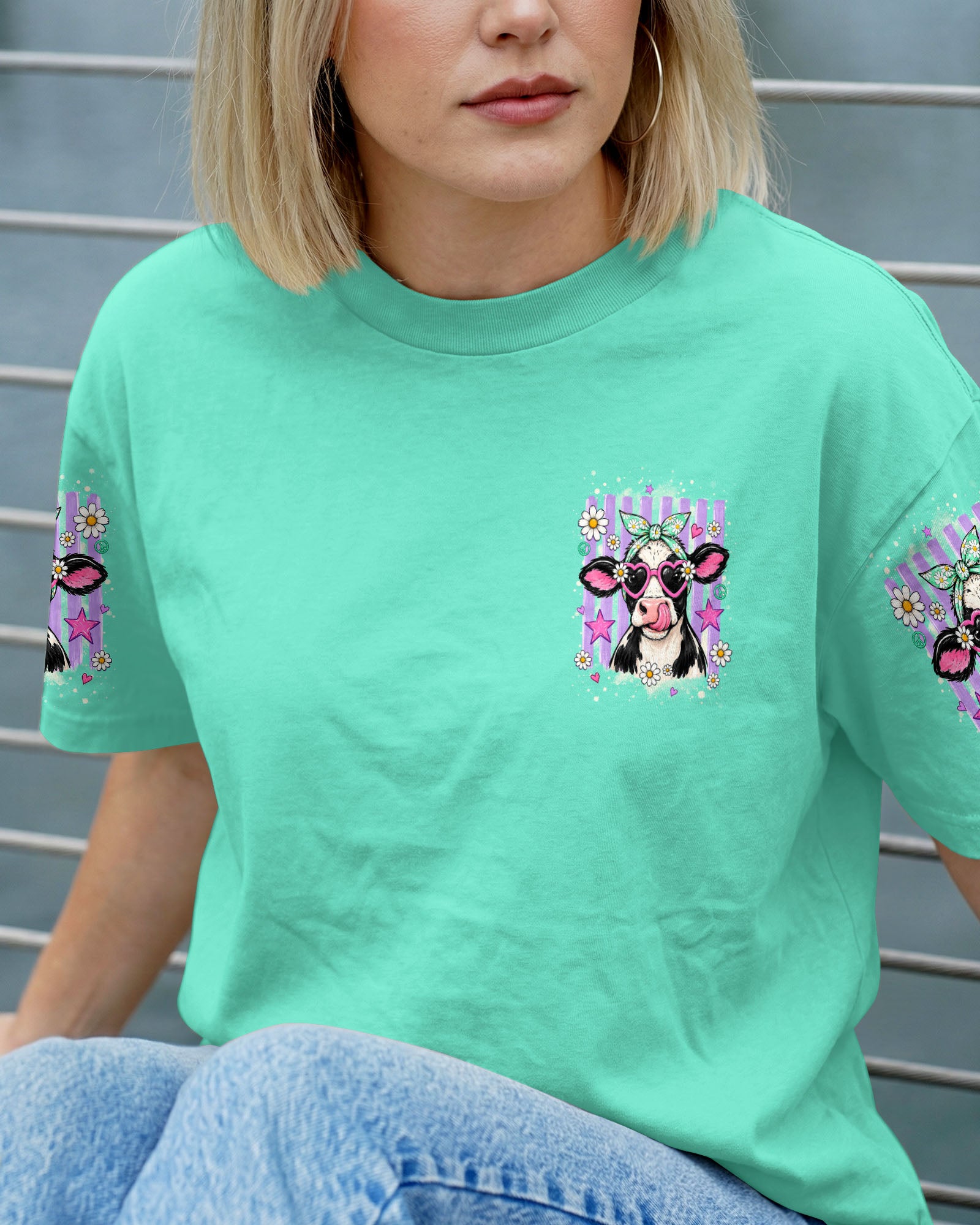 BE YOU THE WORLD WILL ADJUST COW  ALL OVER PRINT  - TLHG2107263