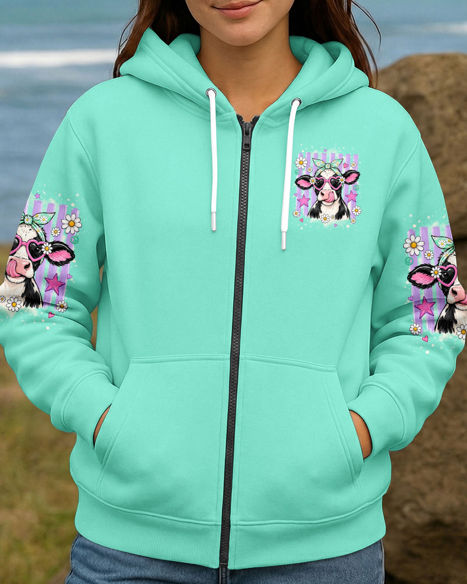 BE YOU THE WORLD WILL ADJUST COW  ALL OVER PRINT  - TLHG2107263