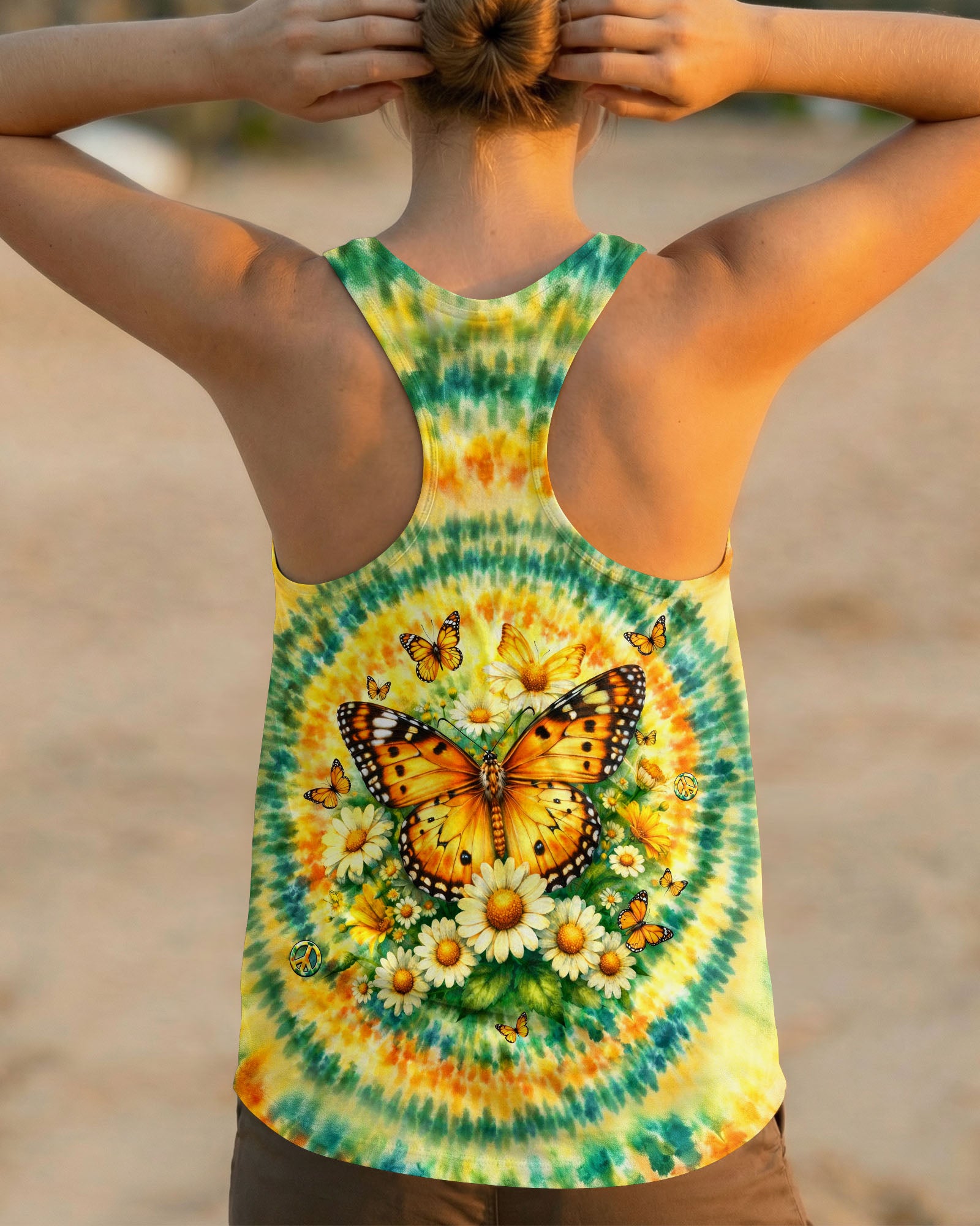 JUST BREATHE BUTTERFLY FLORAL SWIRL ALL OVER PRINT - TLHG2703263