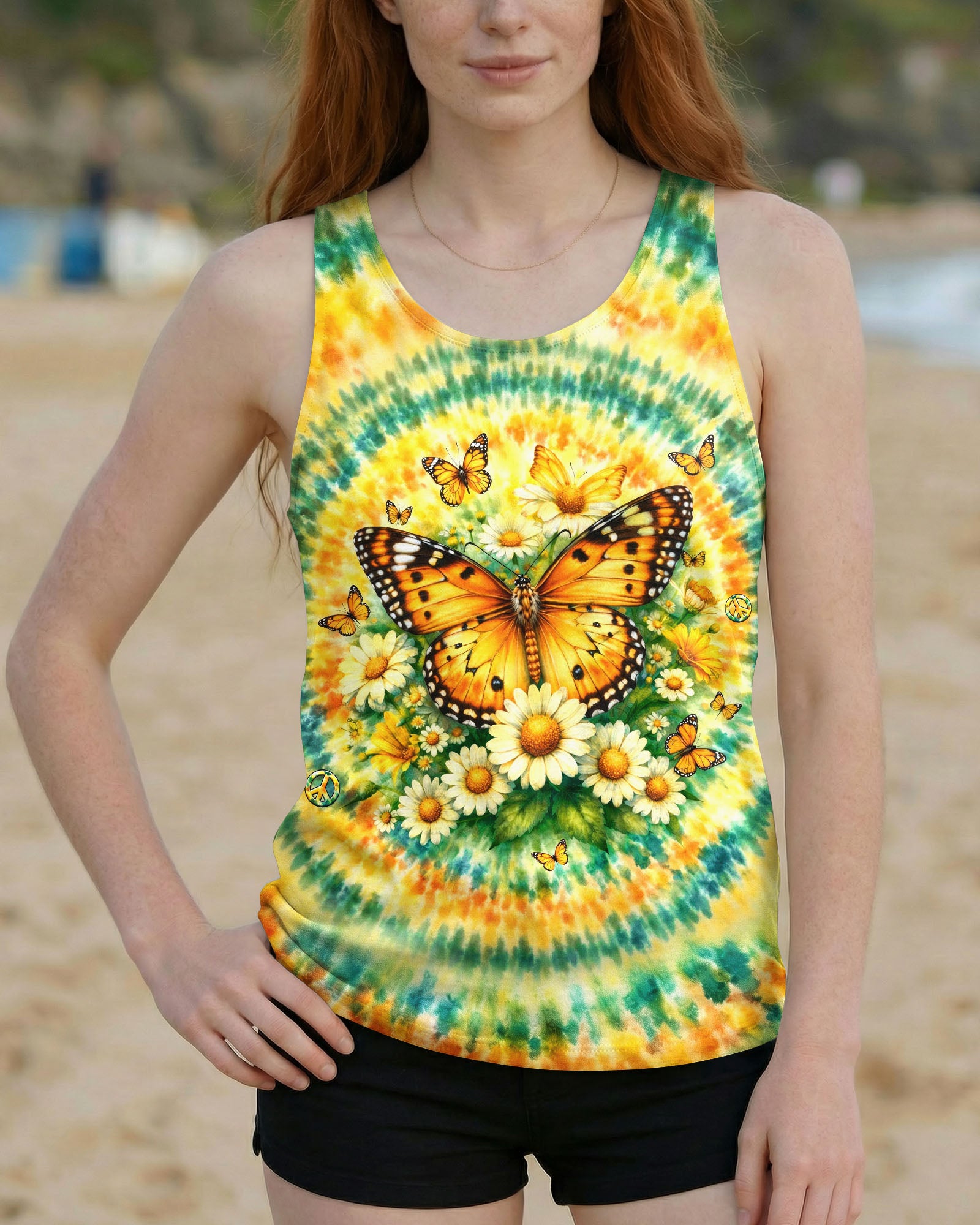 JUST BREATHE BUTTERFLY FLORAL SWIRL ALL OVER PRINT - TLHG2703263