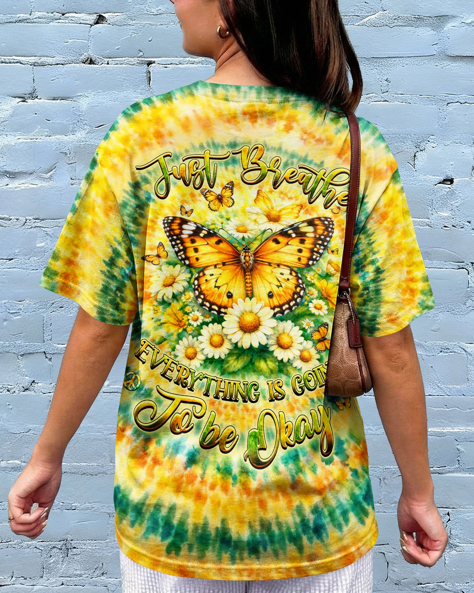 JUST BREATHE BUTTERFLY FLORAL SWIRL ALL OVER PRINT - TLHG2703263