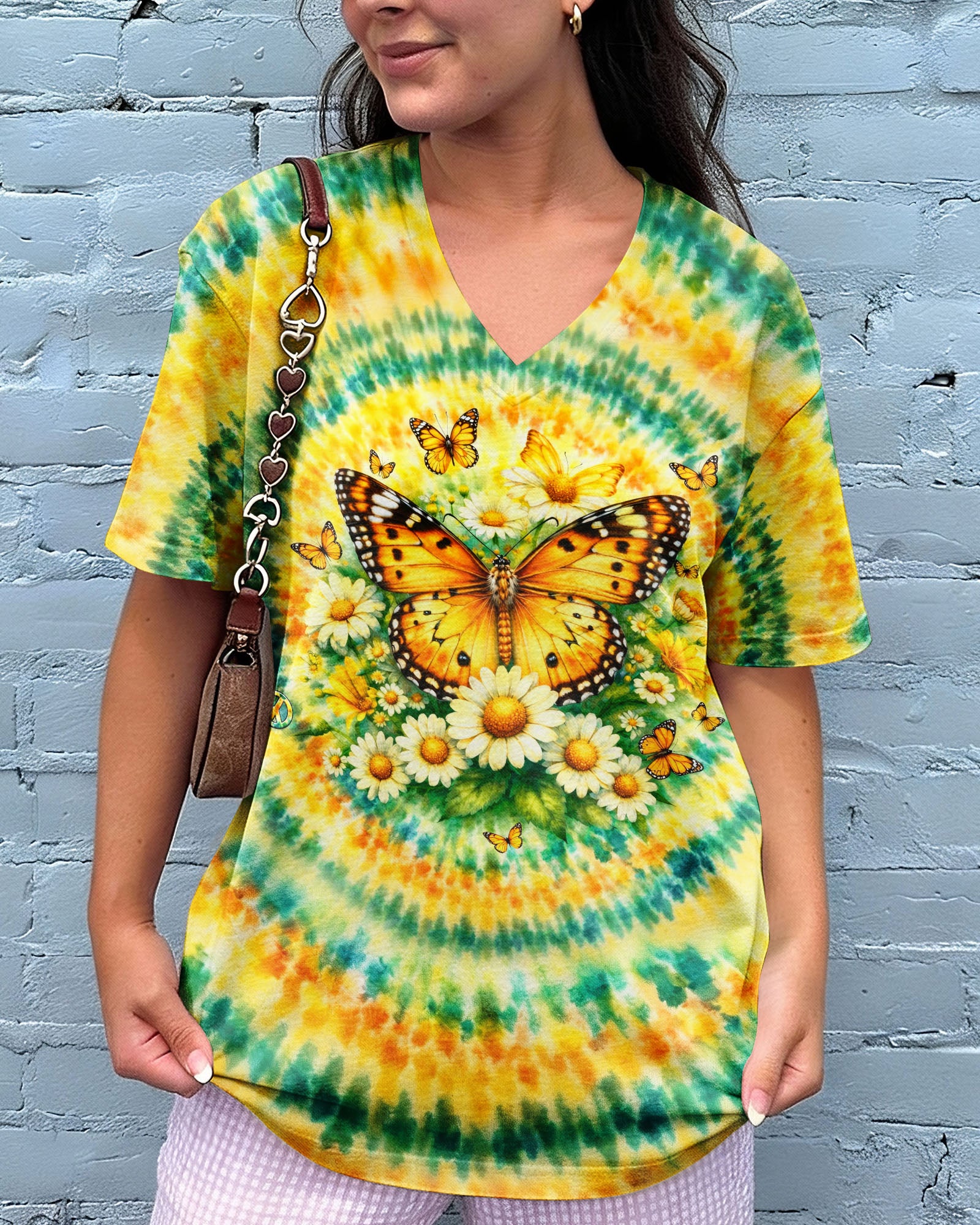 JUST BREATHE BUTTERFLY FLORAL SWIRL ALL OVER PRINT - TLHG2703263