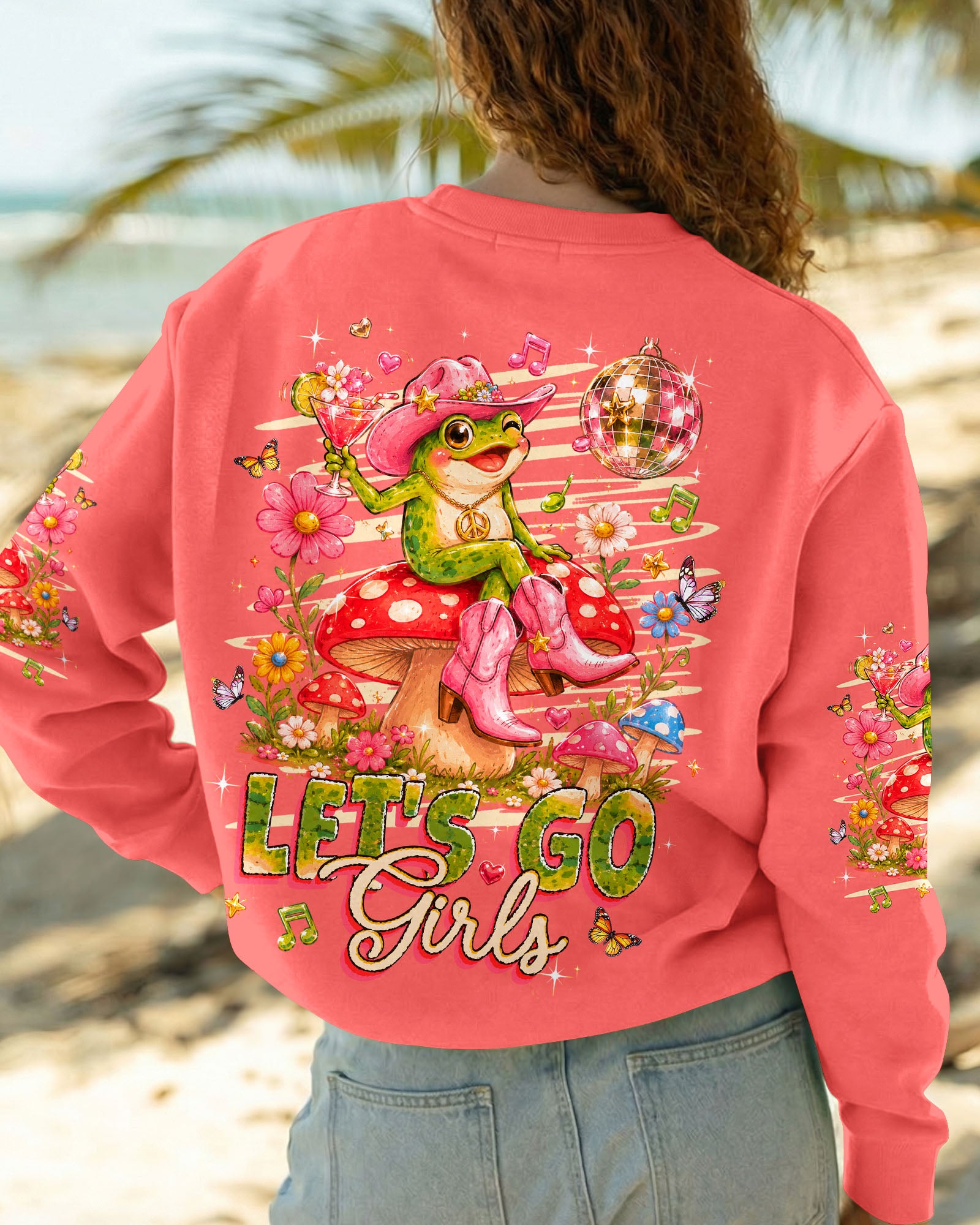 LET'S GO GIRLS FROG ALL OVER PRINT  - TLHG2705263