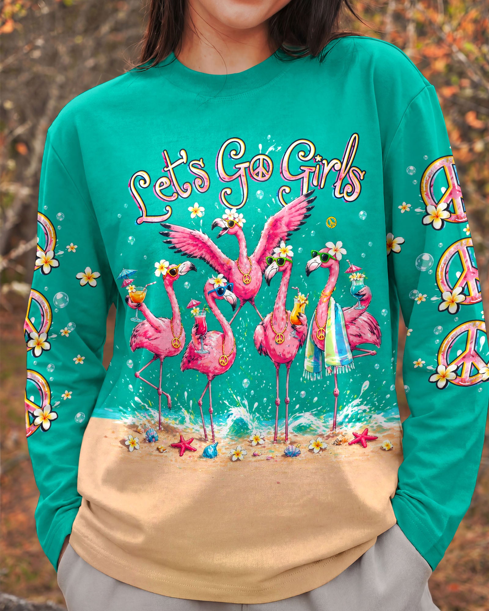 LET'S GO GIRLS FLAMINGO BEACH ALL OVER PRINT  - TLHG2804263