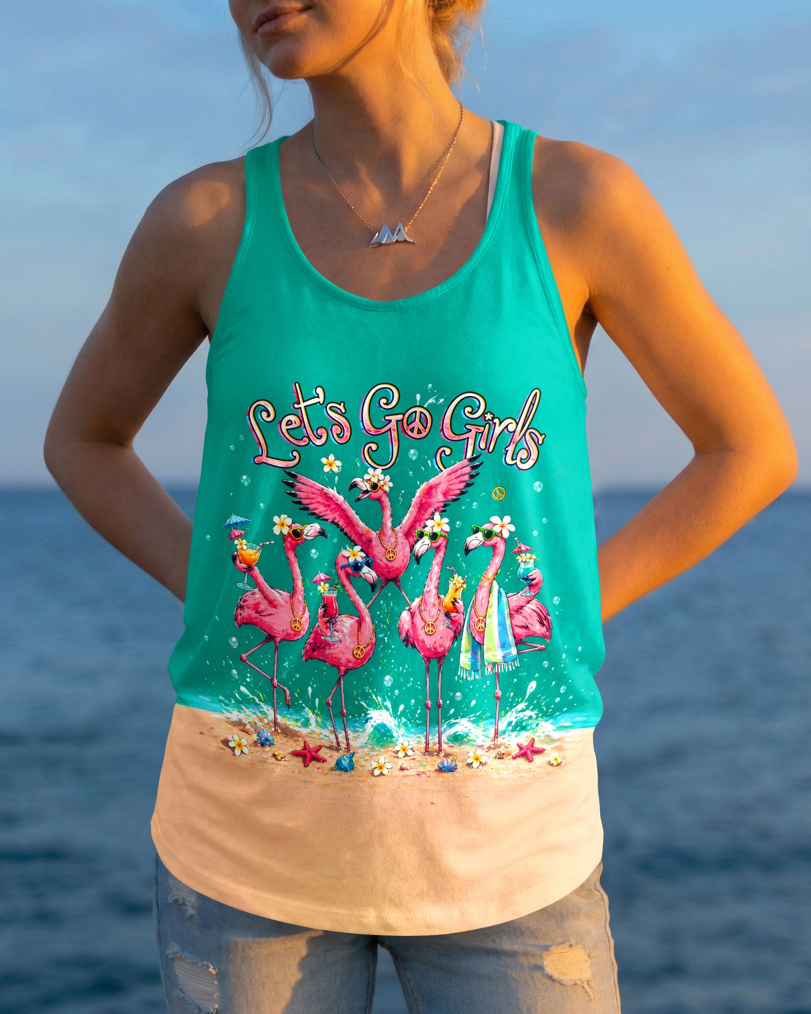 LET'S GO GIRLS FLAMINGO BEACH ALL OVER PRINT  - TLHG2804263