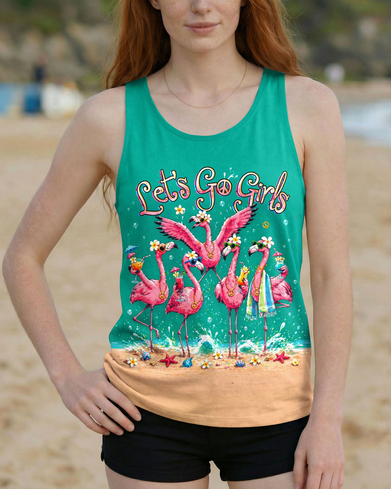 LET'S GO GIRLS FLAMINGO BEACH ALL OVER PRINT  - TLHG2804263