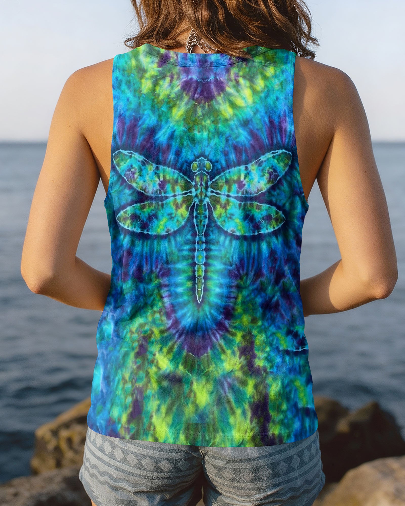 HIPPIE DRAGONFLY  SWIRL ALL OVER PRINT - TLHN0704262