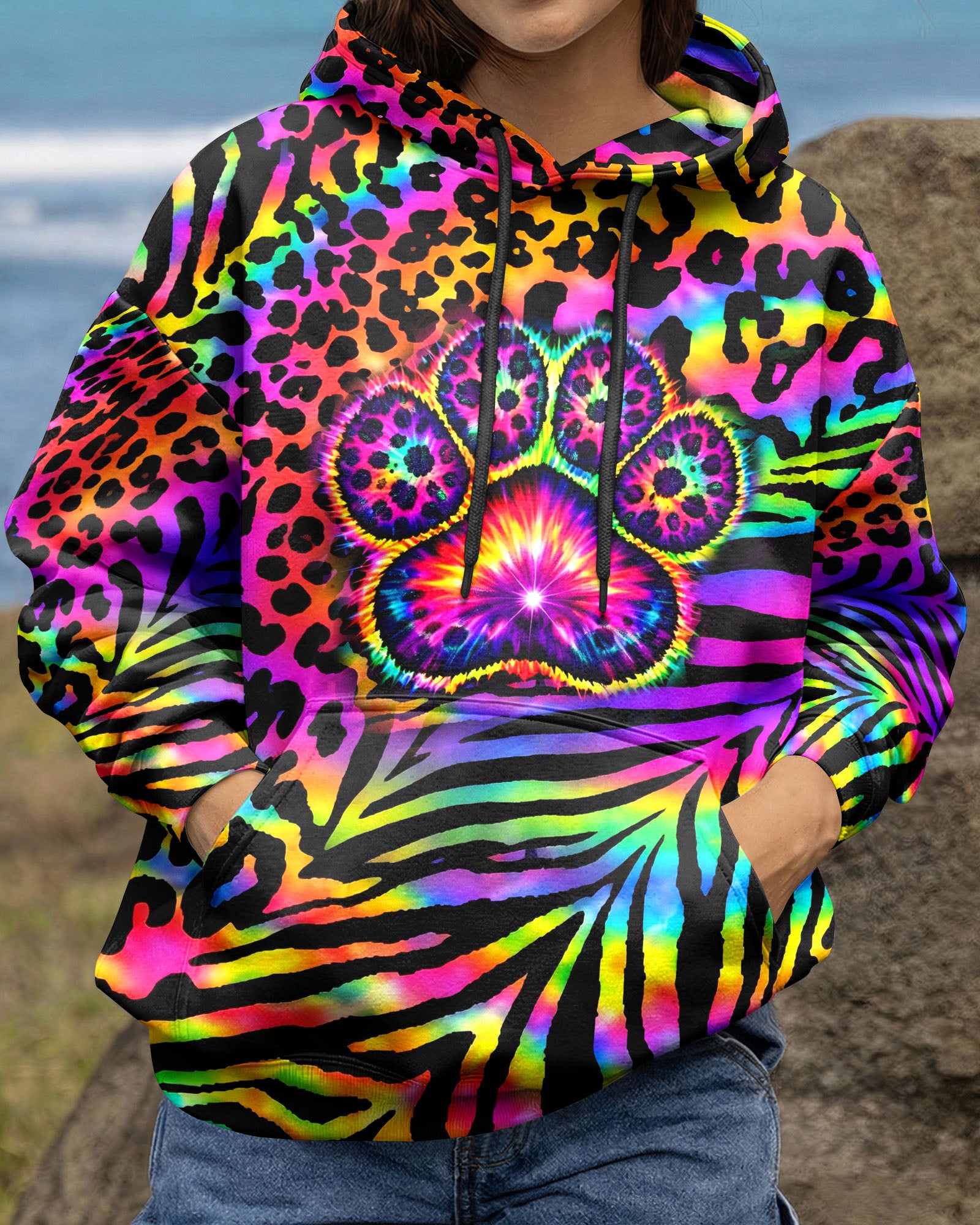 PAW PRINT  COLORFUL  LEOPARD ALL OVER PRINT - TLHN1303263