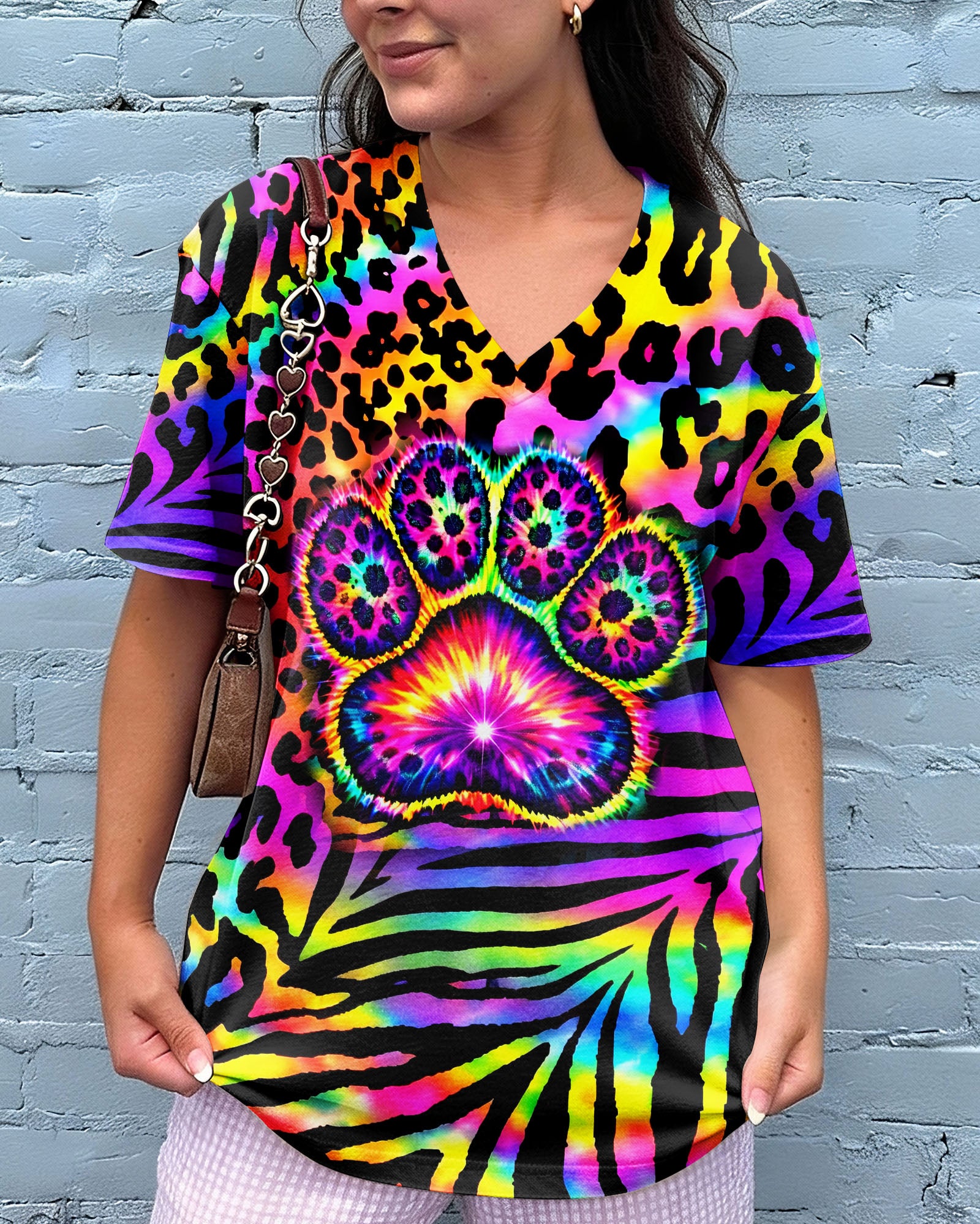 PAW PRINT  COLORFUL  LEOPARD ALL OVER PRINT - TLHN1303263