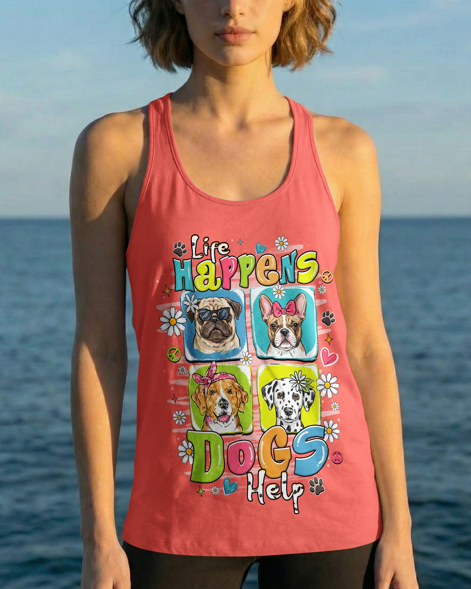 LIFE HAPPENS DOGS HELP ALL OVER PRINT - TLHN1407261