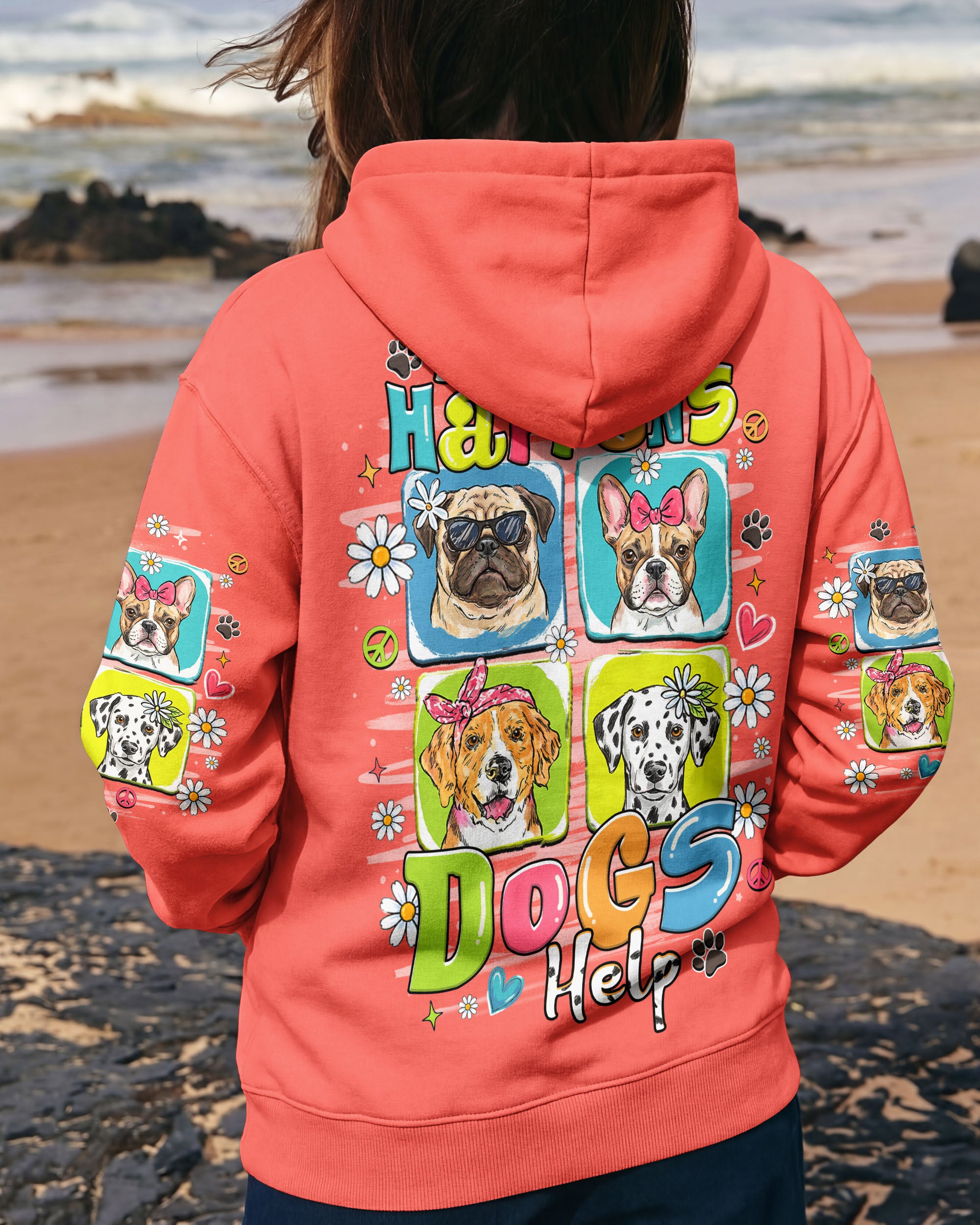 LIFE HAPPENS DOGS HELP ALL OVER PRINT - TLHN1407261