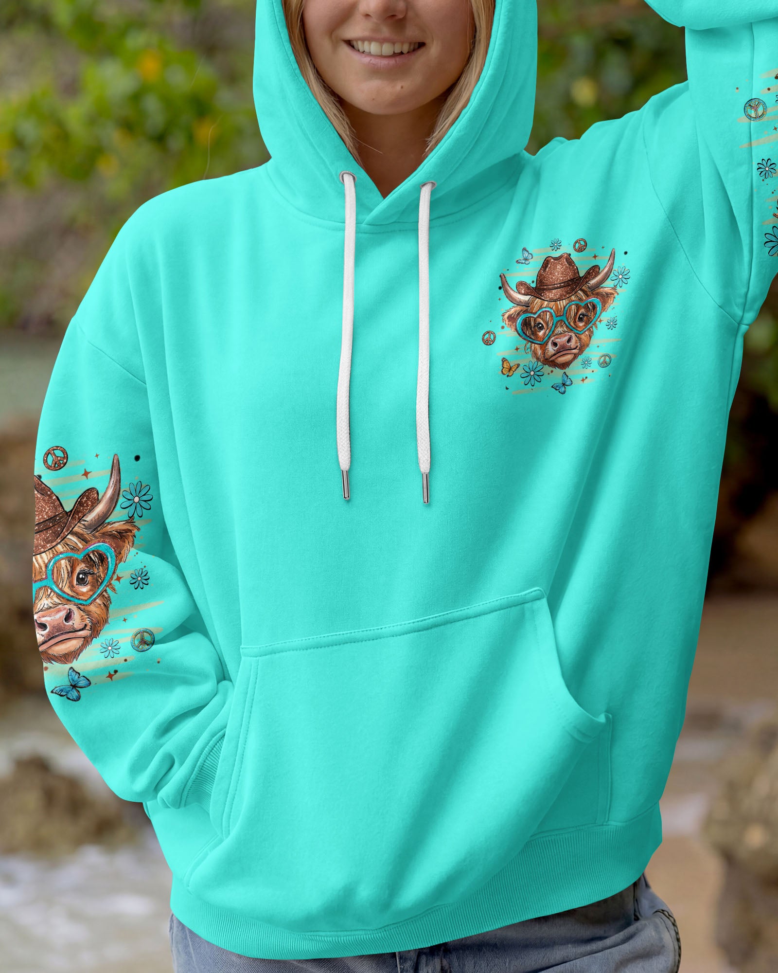 HOWDY HIGHLAND COW ALL OVER PRINT - TLHN1407262