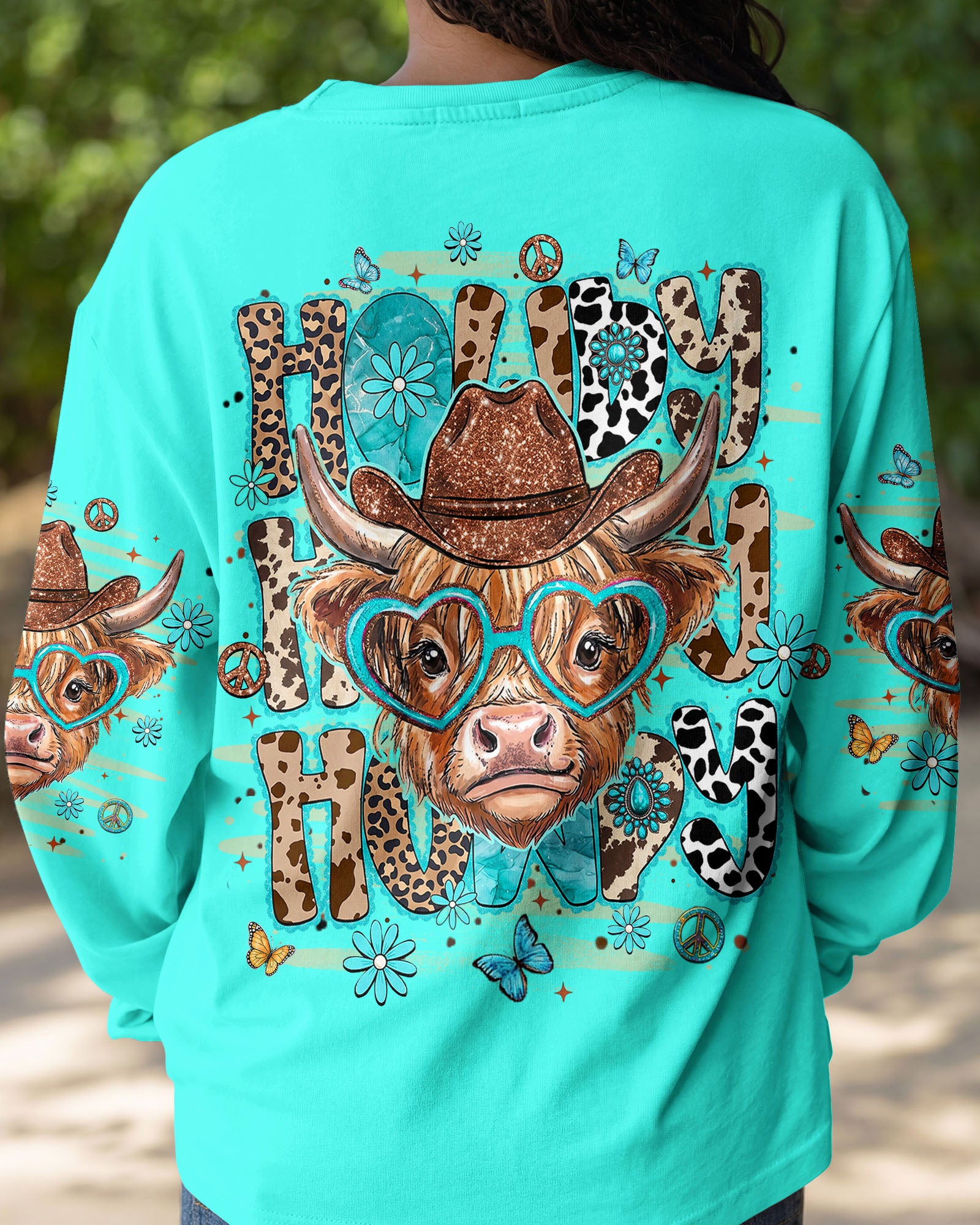 HOWDY HIGHLAND COW ALL OVER PRINT - TLHN1407262