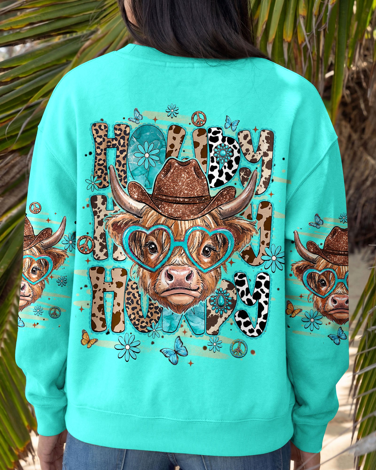 HOWDY HIGHLAND COW ALL OVER PRINT - TLHN1407262