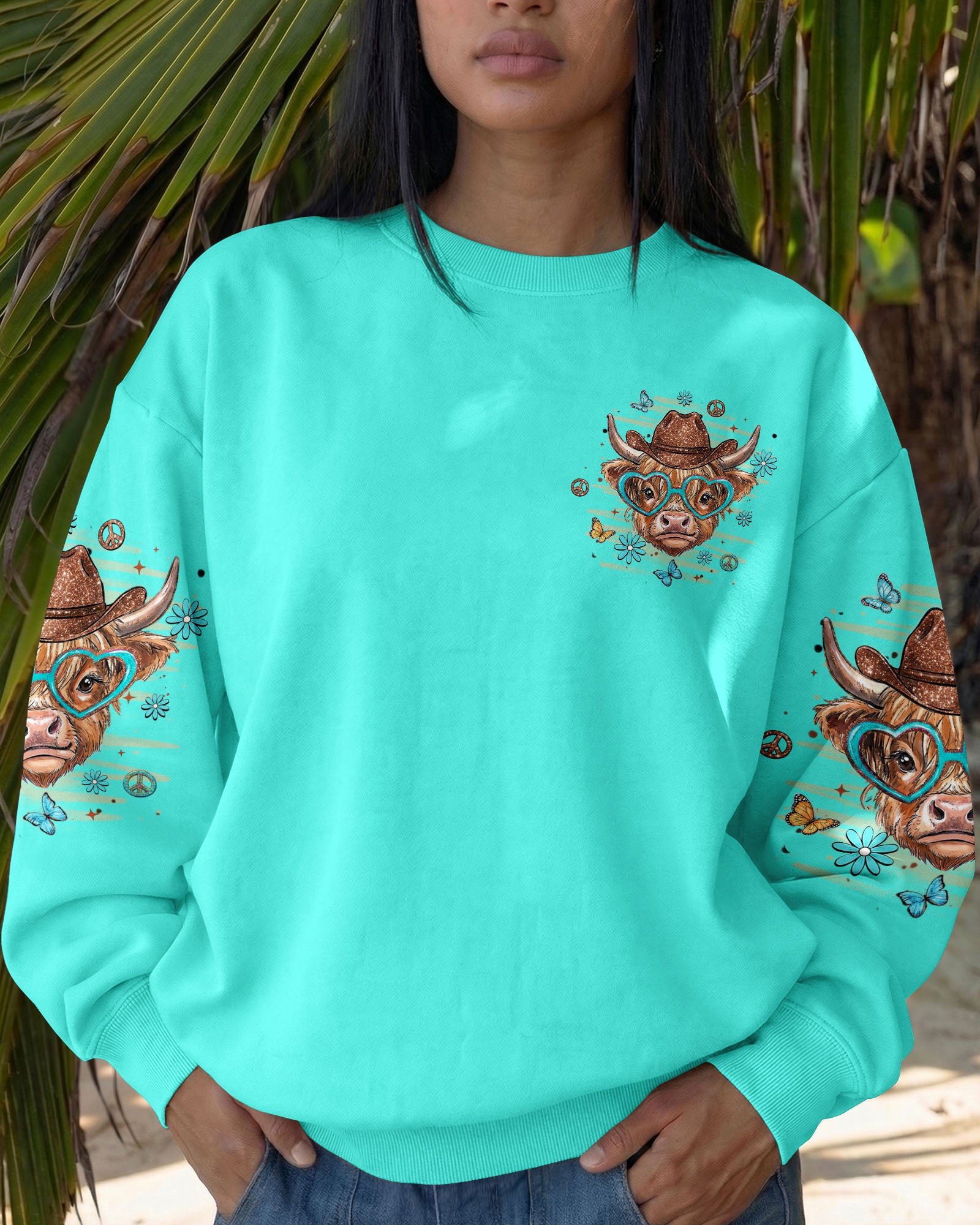 HOWDY HIGHLAND COW ALL OVER PRINT - TLHN1407262