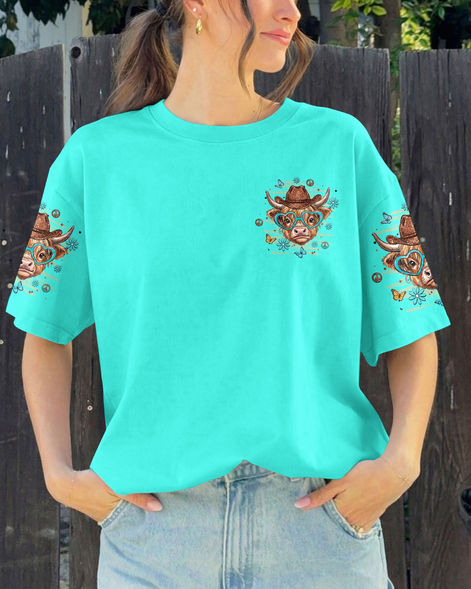 HOWDY HIGHLAND COW ALL OVER PRINT - TLHN1407262