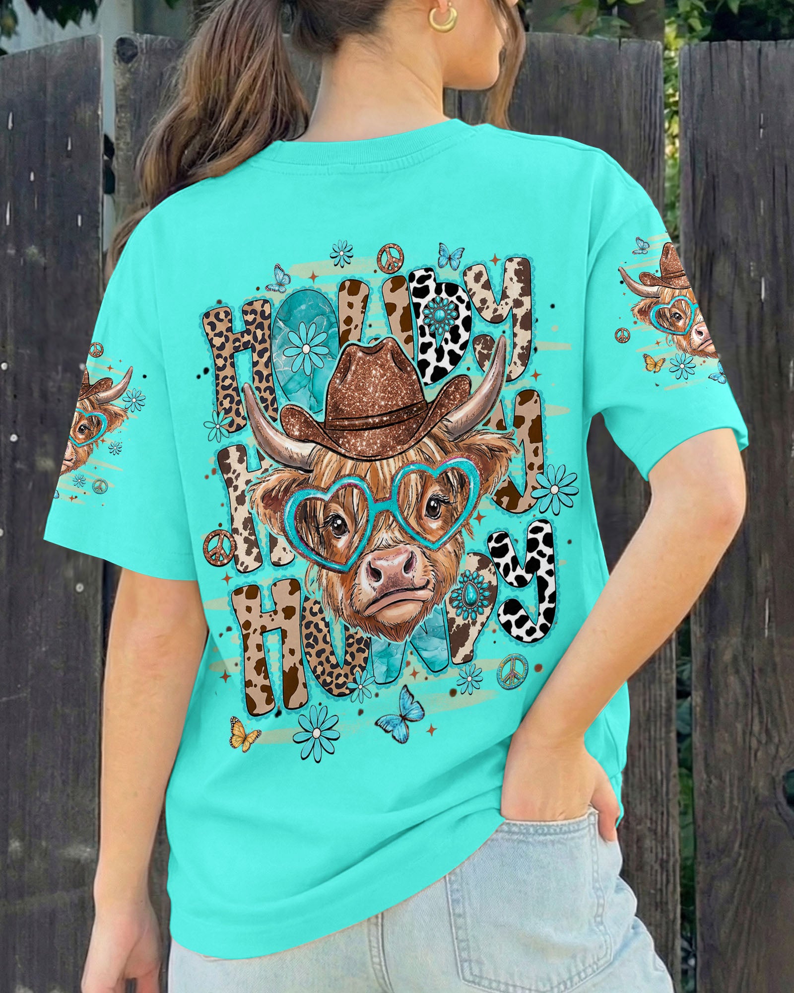 HOWDY HIGHLAND COW ALL OVER PRINT - TLHN1407262