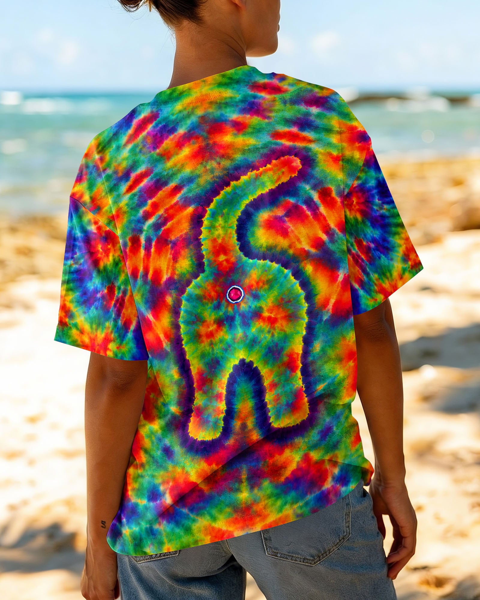 FUNNY CAT COLORFUL NEON BURST PATTERN ALL OVER PRINT  - TLHN1505261