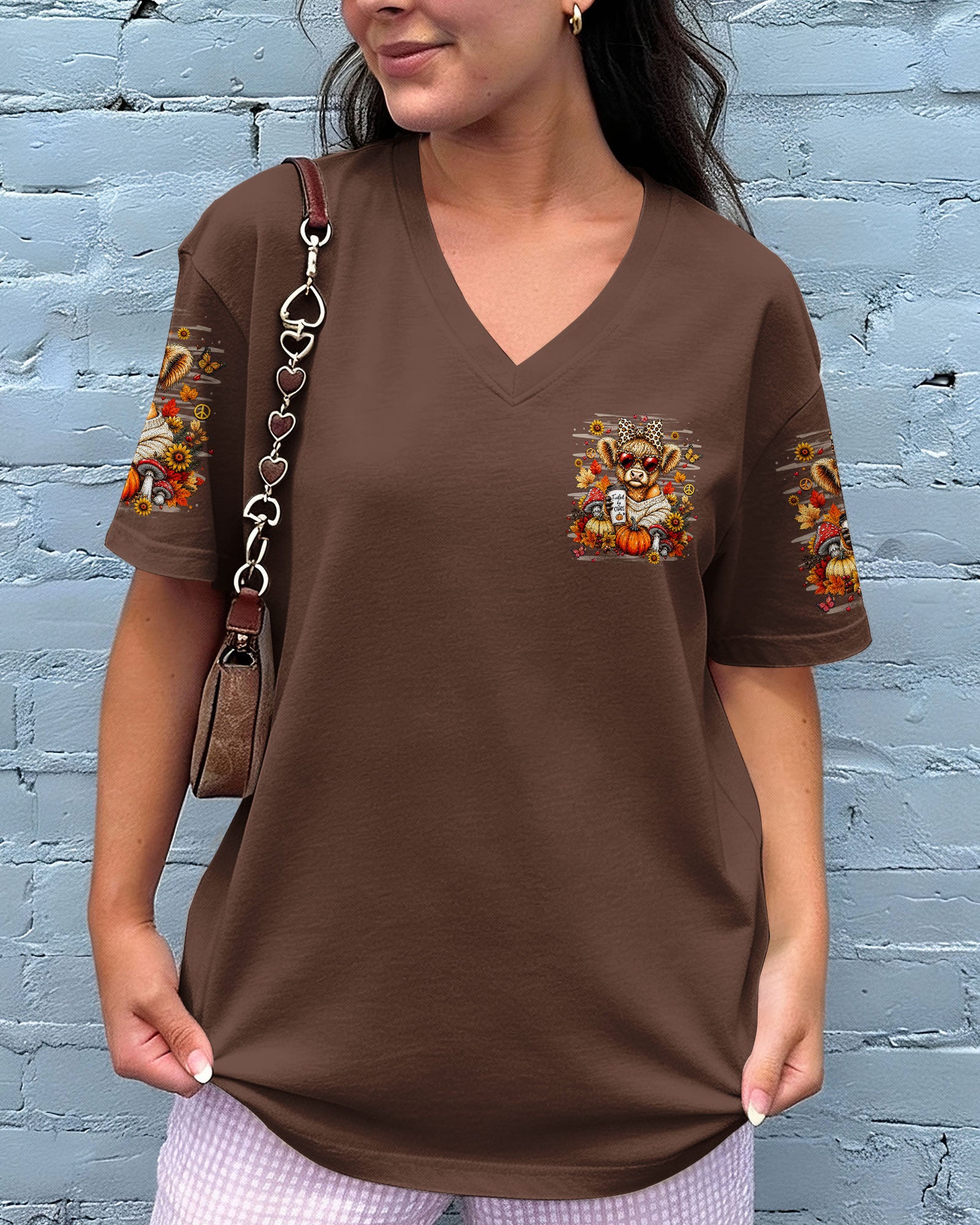 LEAVES FALL I DON'T HIGHLAND COW AUTUMN ALL OVER PRINT - TLHN2107262