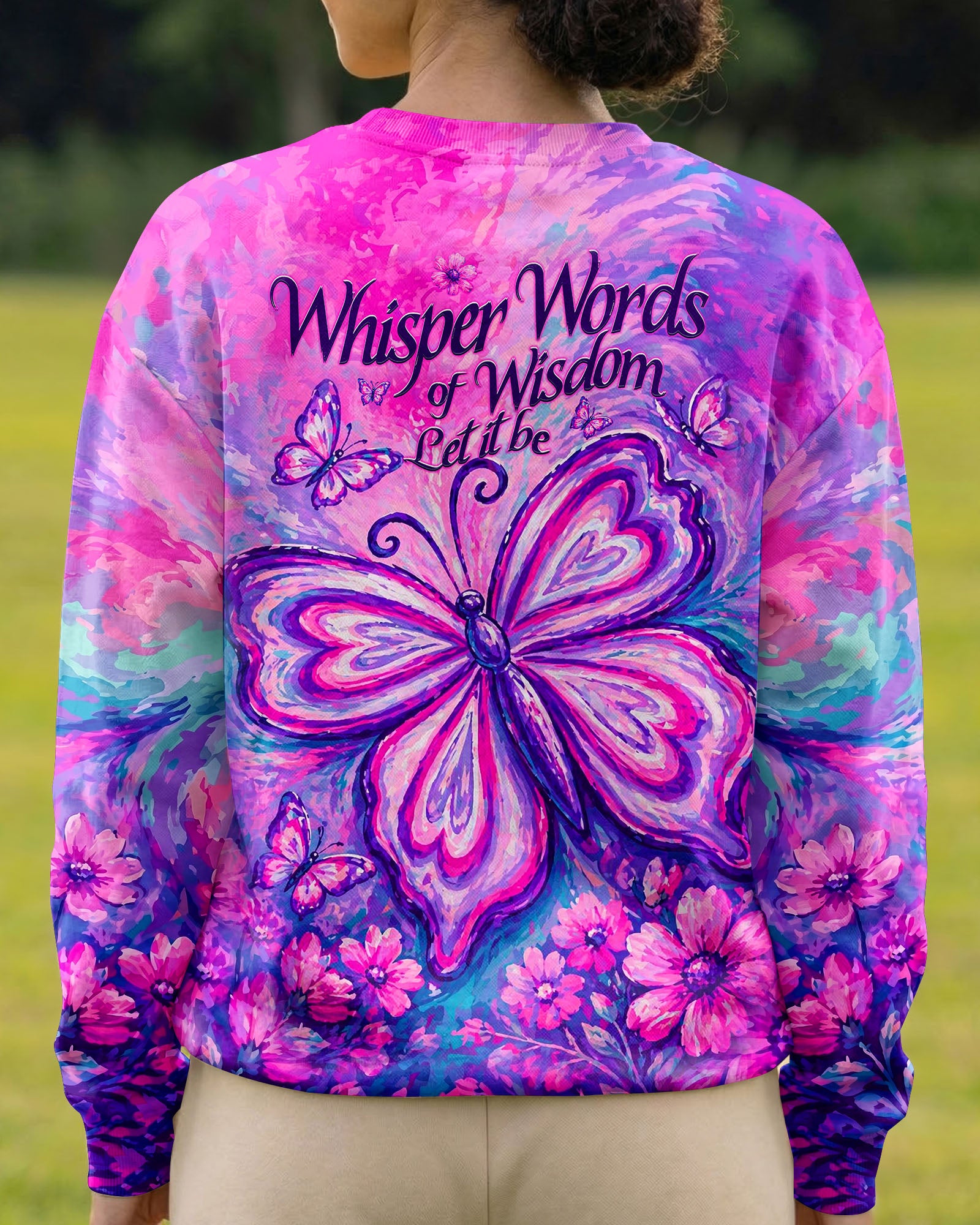 WHISPER WORDS OF WISDOM LET IT BE BUTTERFLY ALL OVER PRINT - TLHN2304261