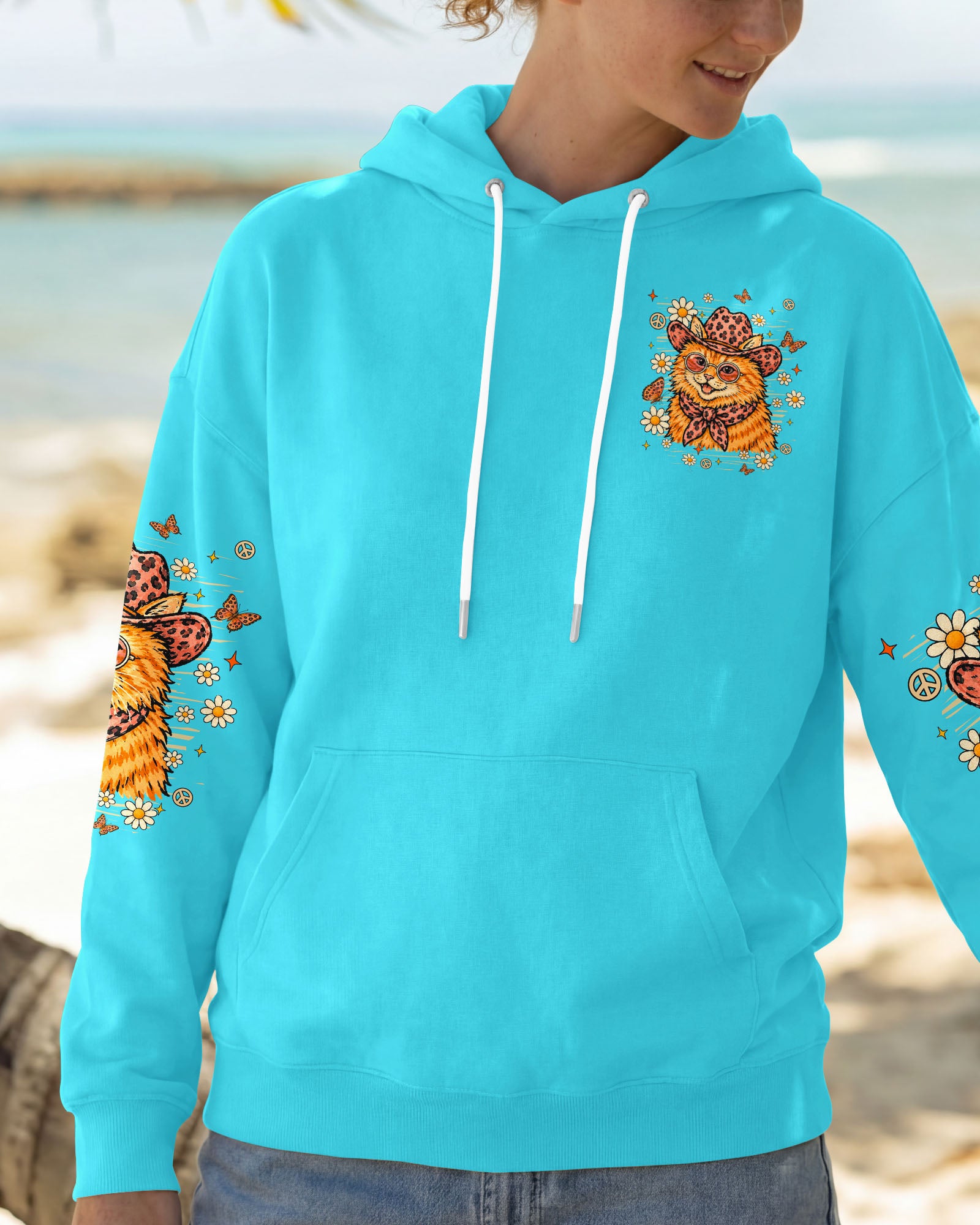 MEOWDY PAWTNER ORANGE TABBY CAT ALL OVER PRINT - TLHN2307261