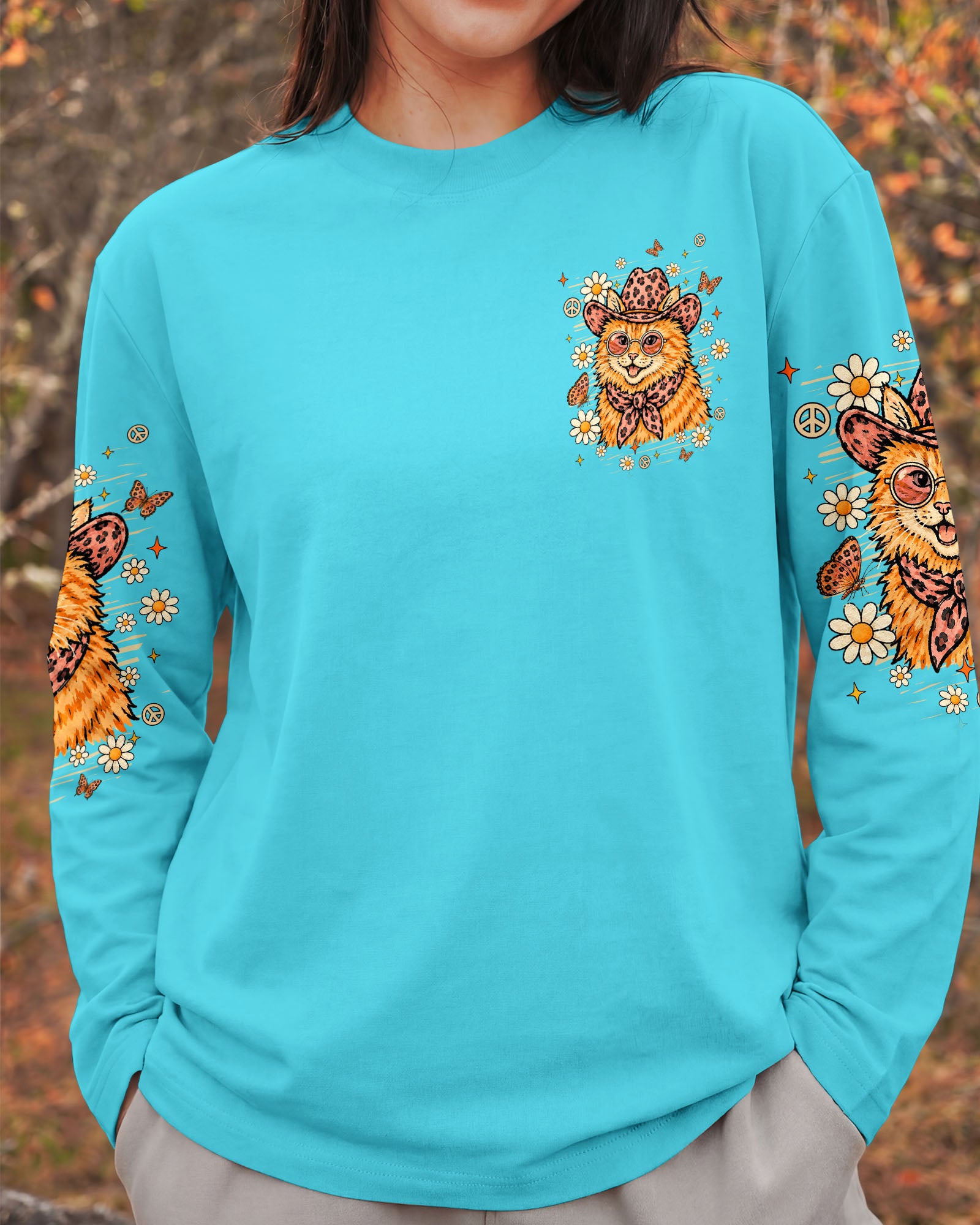 MEOWDY PAWTNER ORANGE TABBY CAT ALL OVER PRINT - TLHN2307261