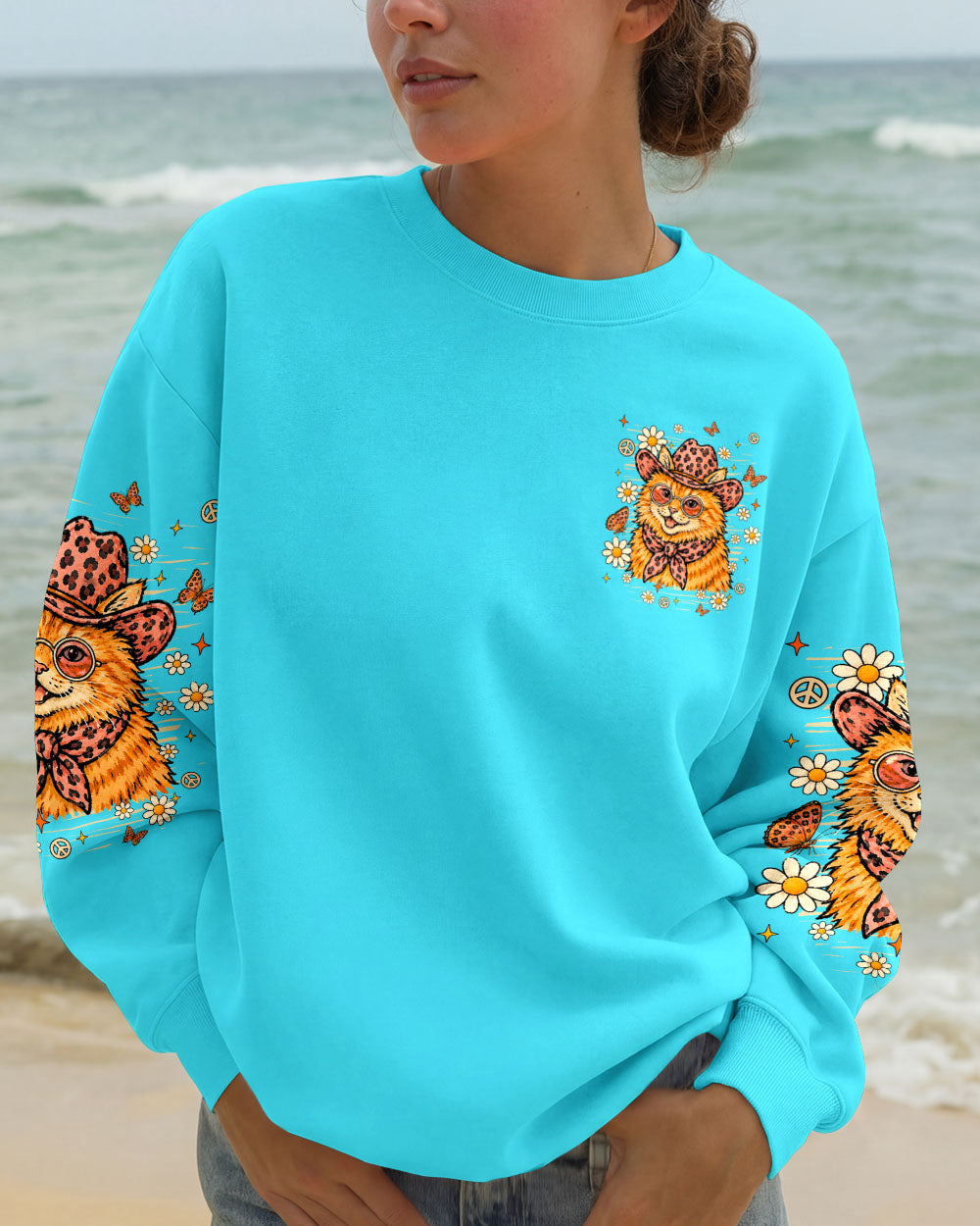 MEOWDY PAWTNER ORANGE TABBY CAT ALL OVER PRINT - TLHN2307261