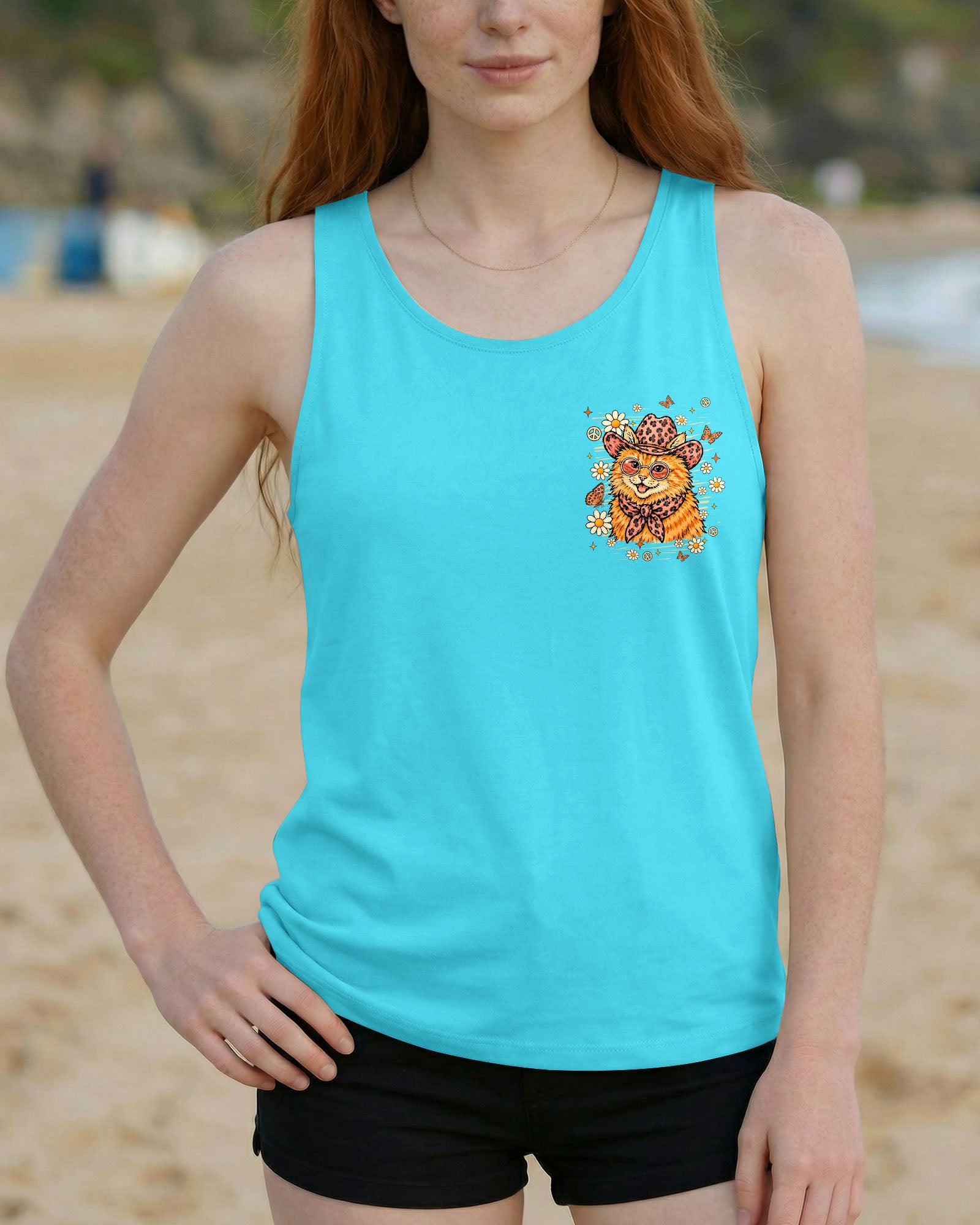 MEOWDY PAWTNER ORANGE TABBY CAT ALL OVER PRINT - TLHN2307261