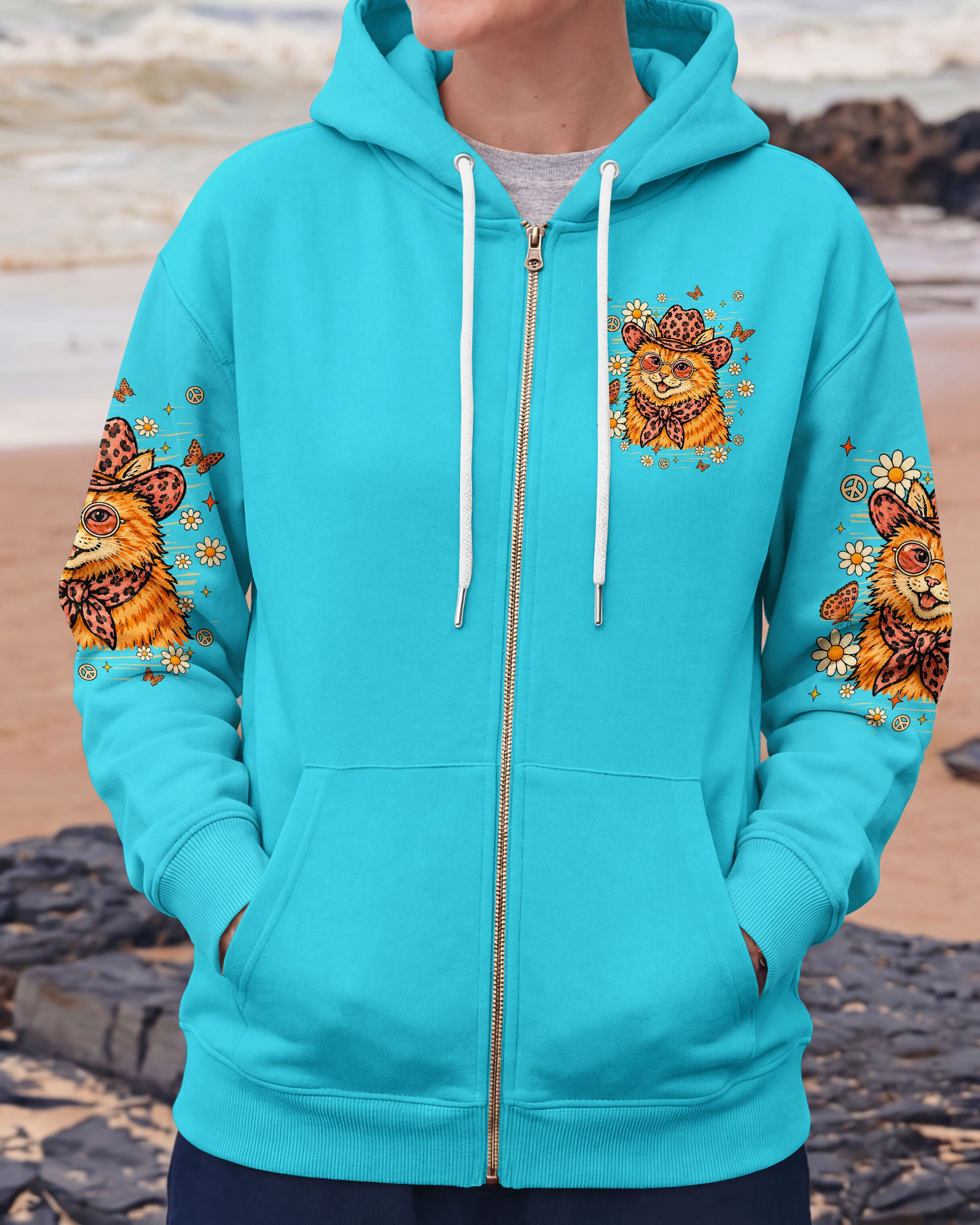 MEOWDY PAWTNER ORANGE TABBY CAT ALL OVER PRINT - TLHN2307261