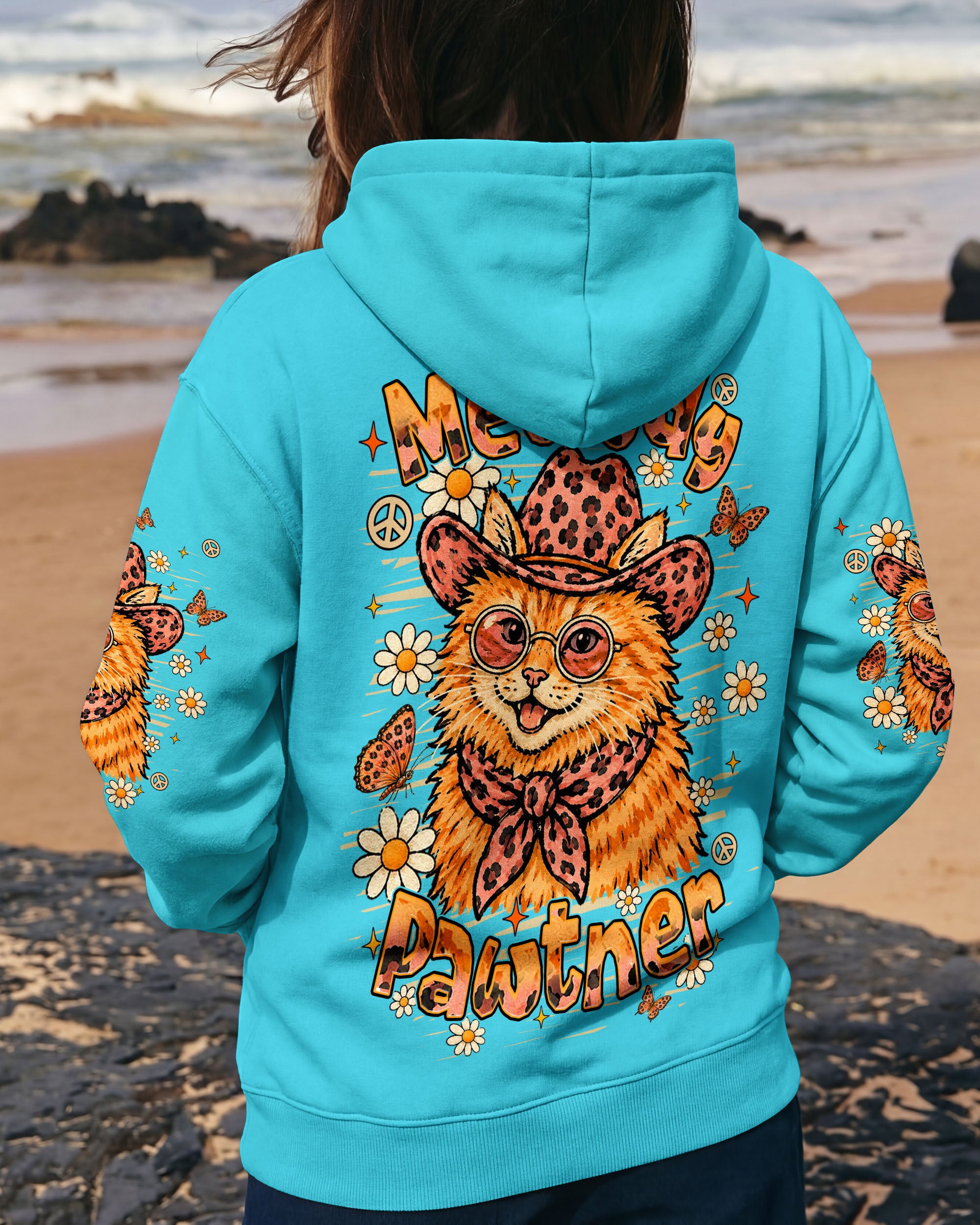 MEOWDY PAWTNER ORANGE TABBY CAT ALL OVER PRINT - TLHN2307261