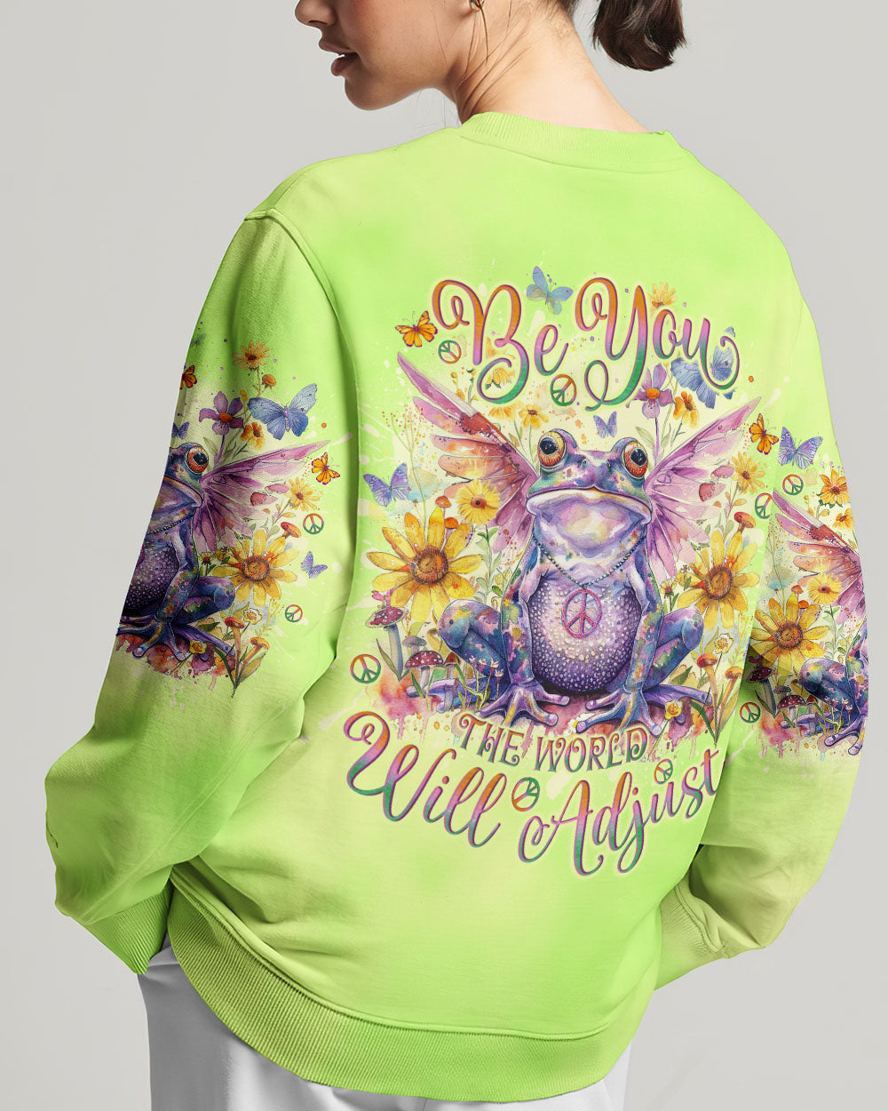BE YOU THE WORLD WILL ADJUST FROG ALL OVER PRINT - TLNO0103243