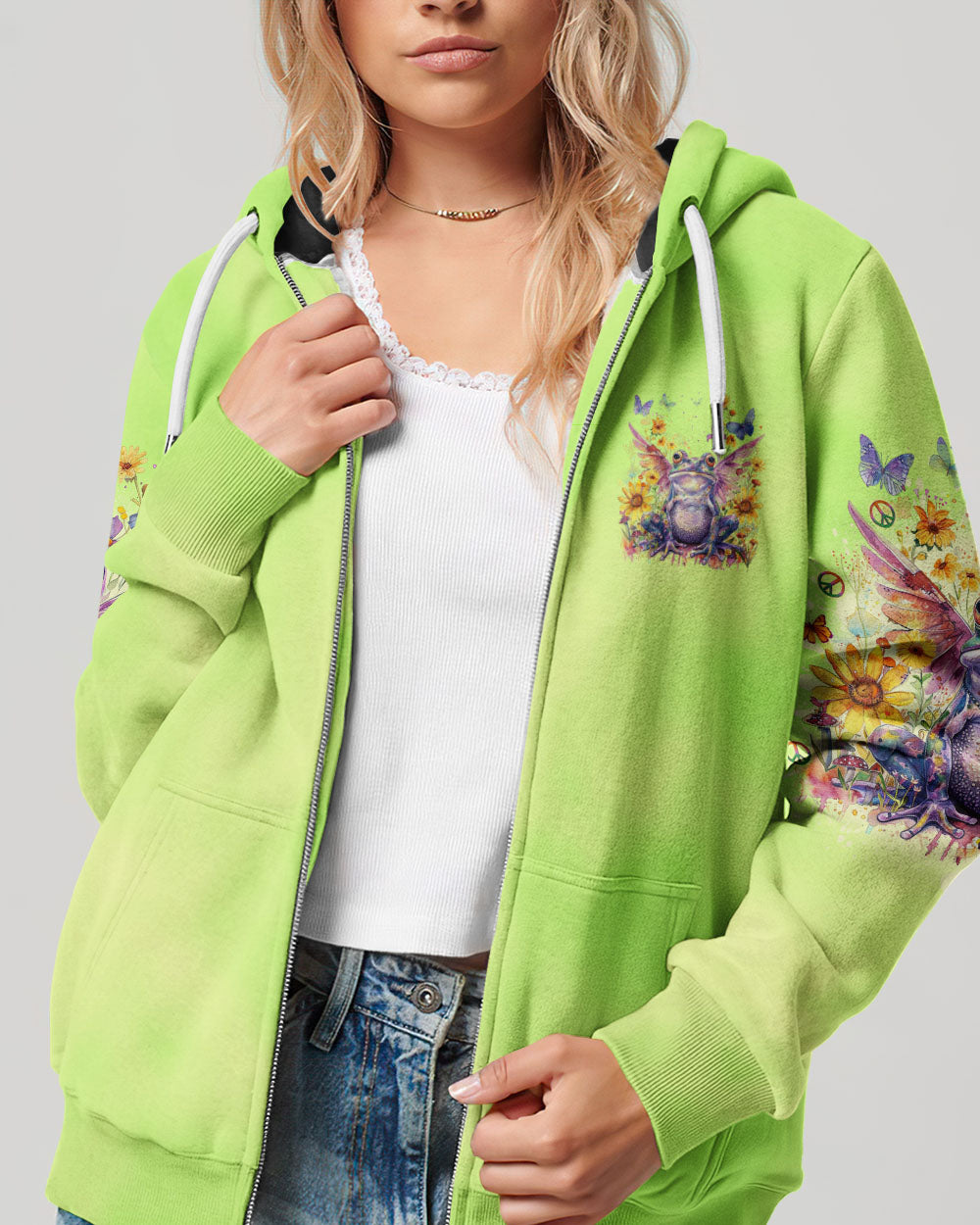 BE YOU THE WORLD WILL ADJUST FROG ALL OVER PRINT - TLNO0103243