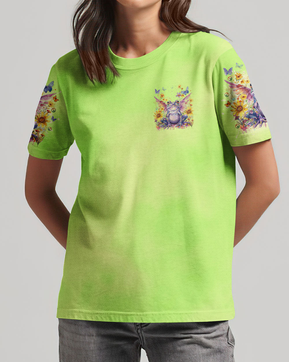 BE YOU THE WORLD WILL ADJUST FROG ALL OVER PRINT - TLNO0103243
