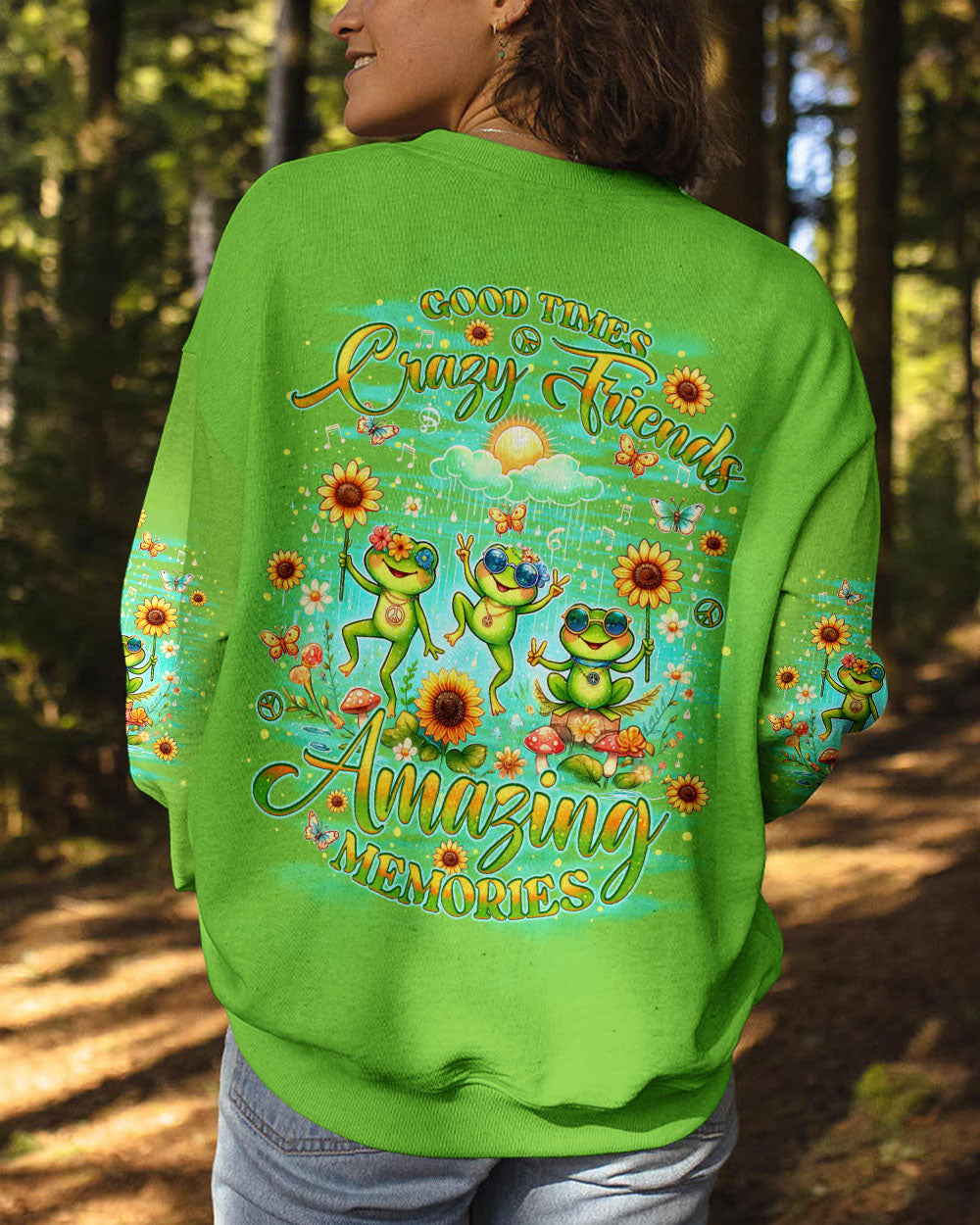GOOD TIMES CRAZY FRIEND FROG ALL OVER PRINT - TLNO0107241