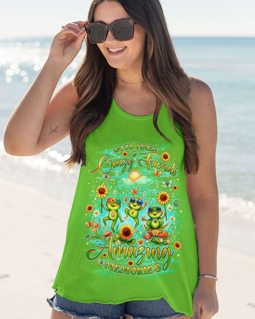 GOOD TIMES CRAZY FRIEND FROG ALL OVER PRINT - TLNO0107241
