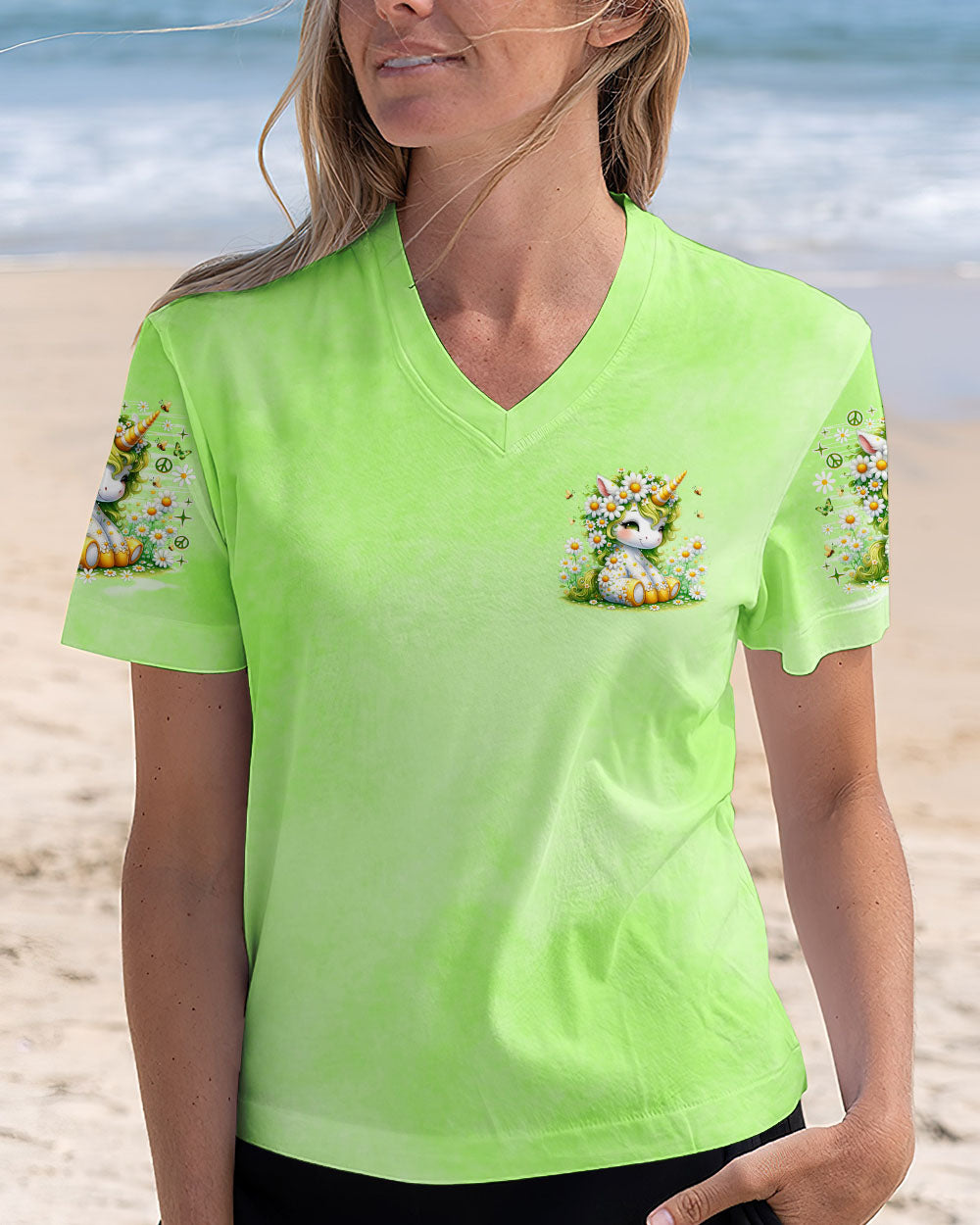 BE KIND UNICORN DAISIES ALL OVER PRINT - TLNO0107252