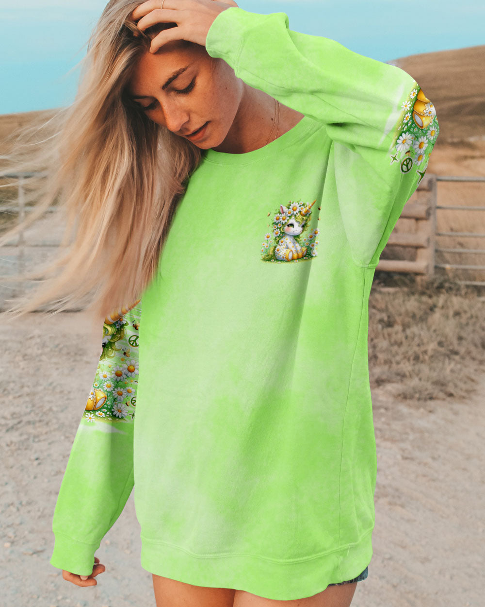 BE KIND UNICORN DAISIES ALL OVER PRINT - TLNO0107252