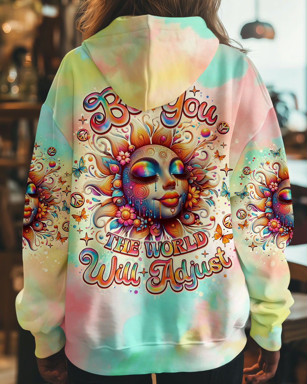 BE YOU THE WORLD WILL ADJUST HIPPIE SUN ALL OVER PRINT - TLNO0111244