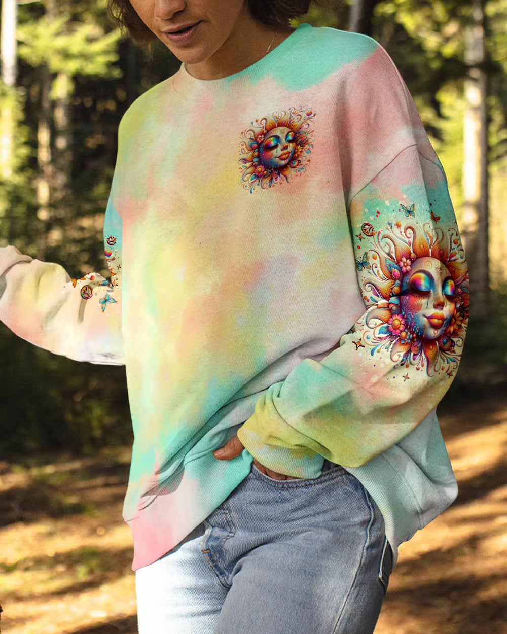 BE YOU THE WORLD WILL ADJUST HIPPIE SUN ALL OVER PRINT - TLNO0111244
