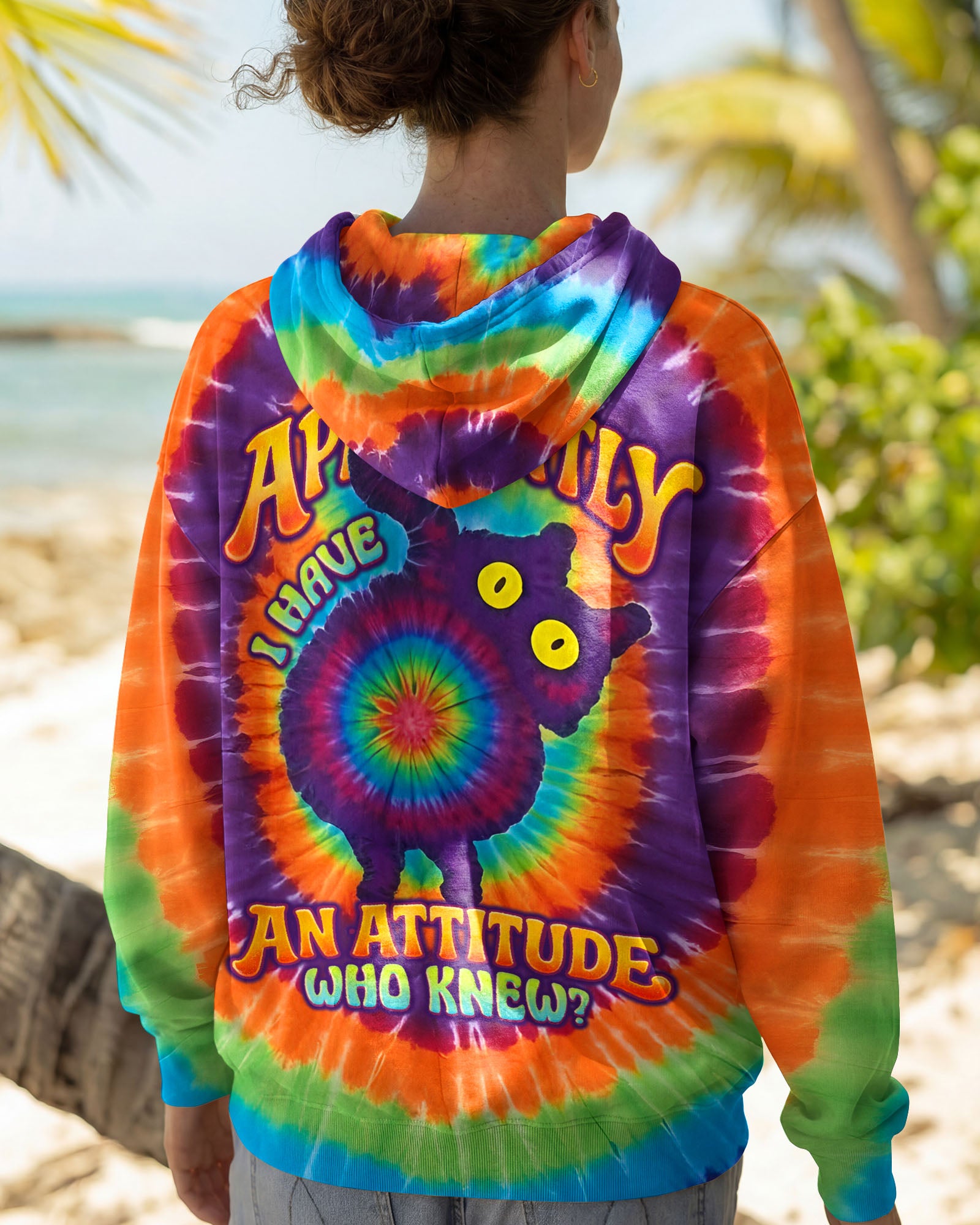 APPARENTLY I HAVE AN ATTITUDE WHO KNEW CAT ALL OVER PRINT - TLNO0203261