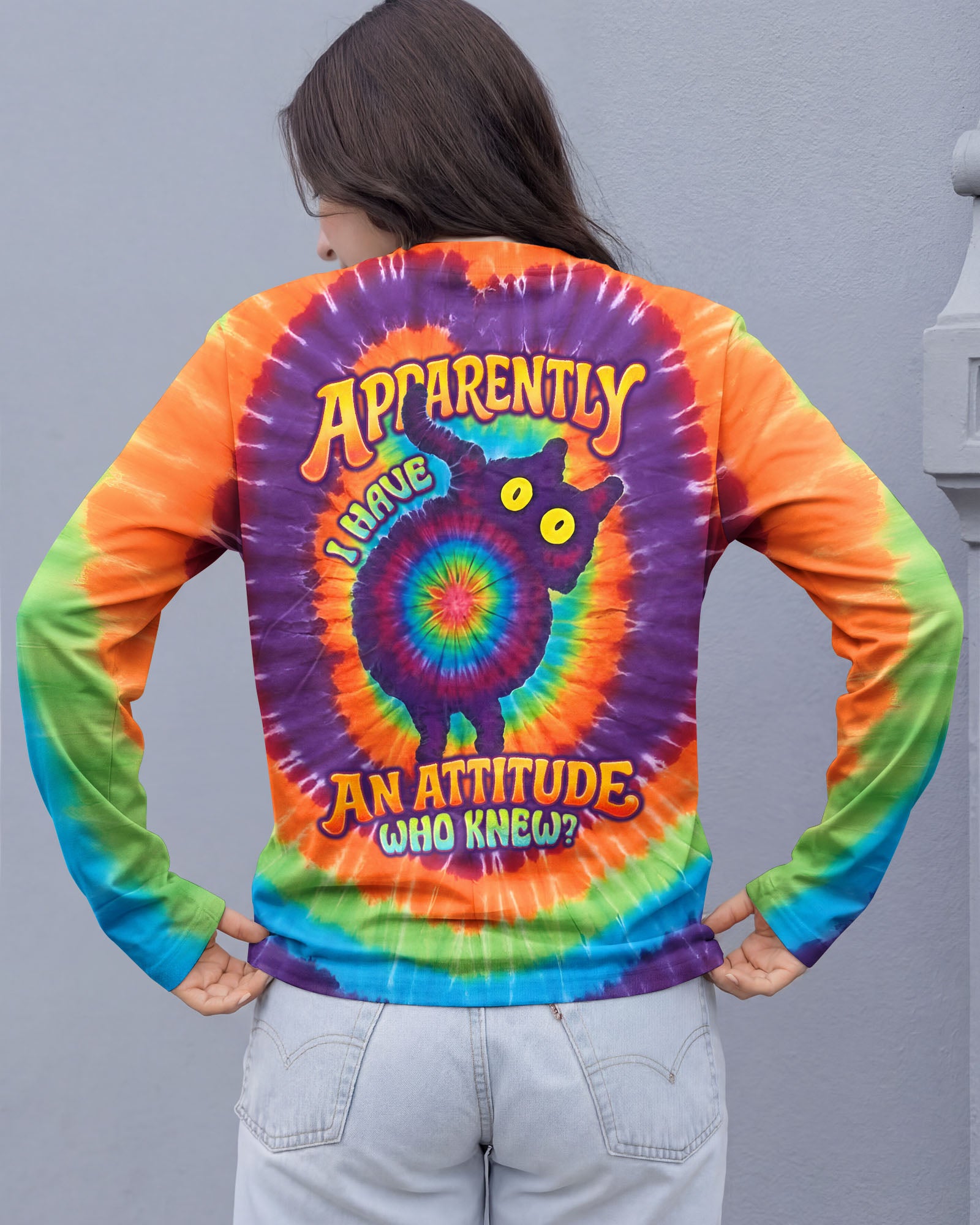 APPARENTLY I HAVE AN ATTITUDE WHO KNEW CAT ALL OVER PRINT - TLNO0203261