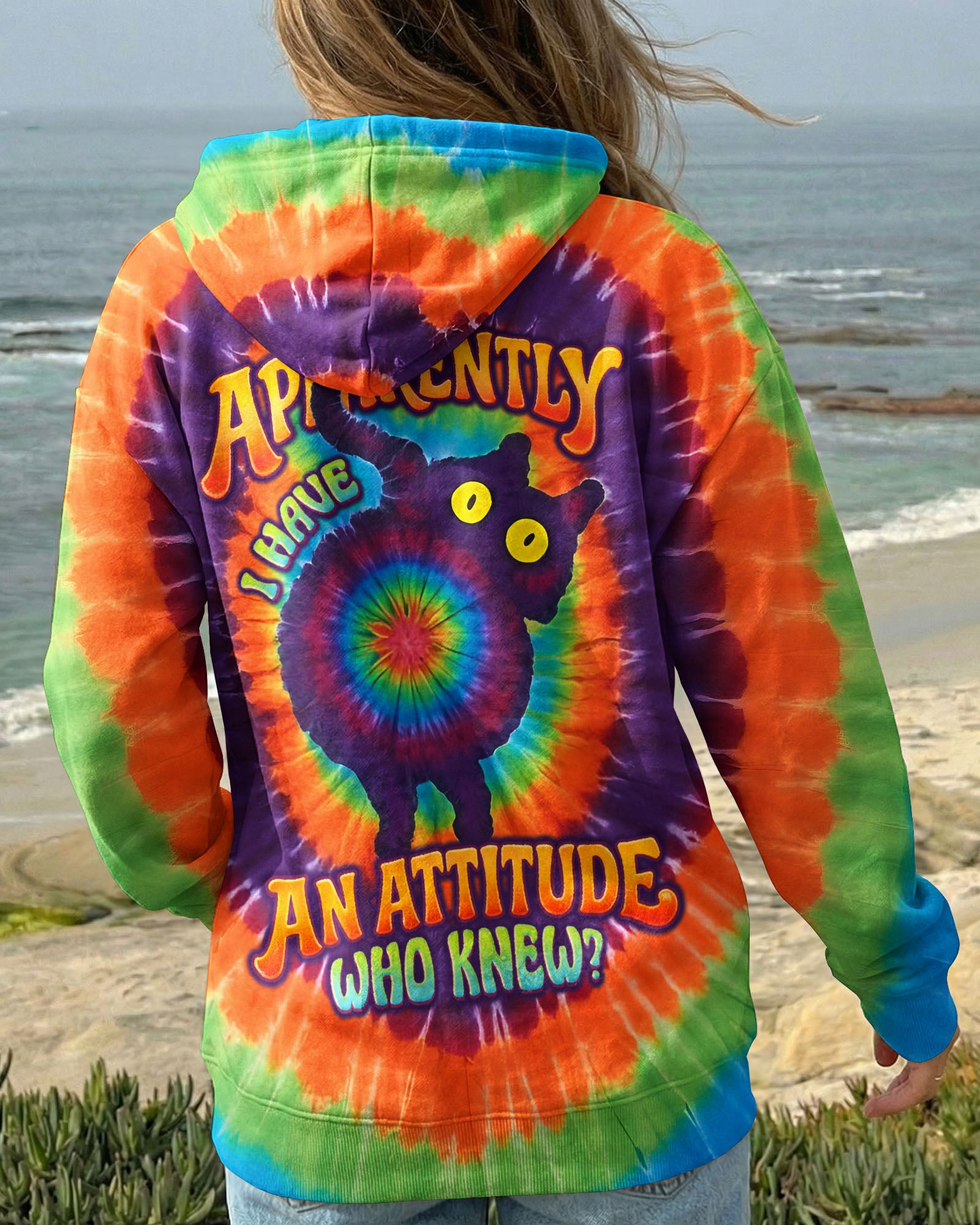 APPARENTLY I HAVE AN ATTITUDE WHO KNEW CAT ALL OVER PRINT - TLNO0203261