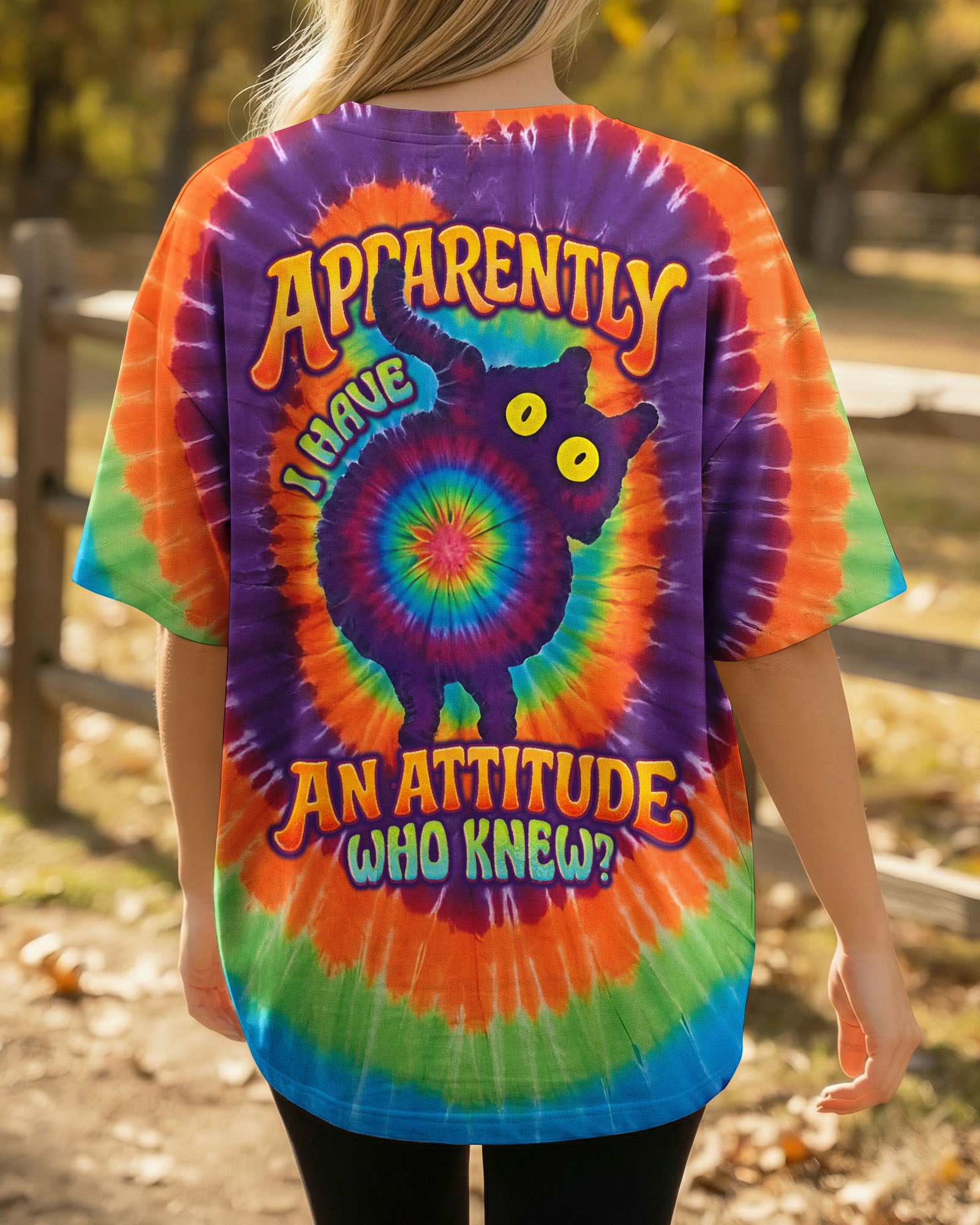 APPARENTLY I HAVE AN ATTITUDE WHO KNEW CAT ALL OVER PRINT - TLNO0203261