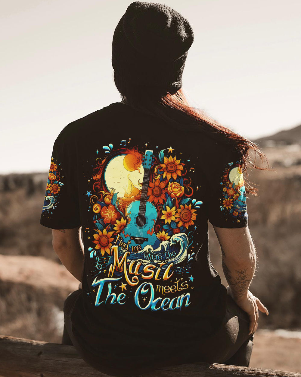 FIND ME WHERE THE MUSIC MEETS THE OCEAN GUITAR ALL OVER PRINT - TLNO0206231
