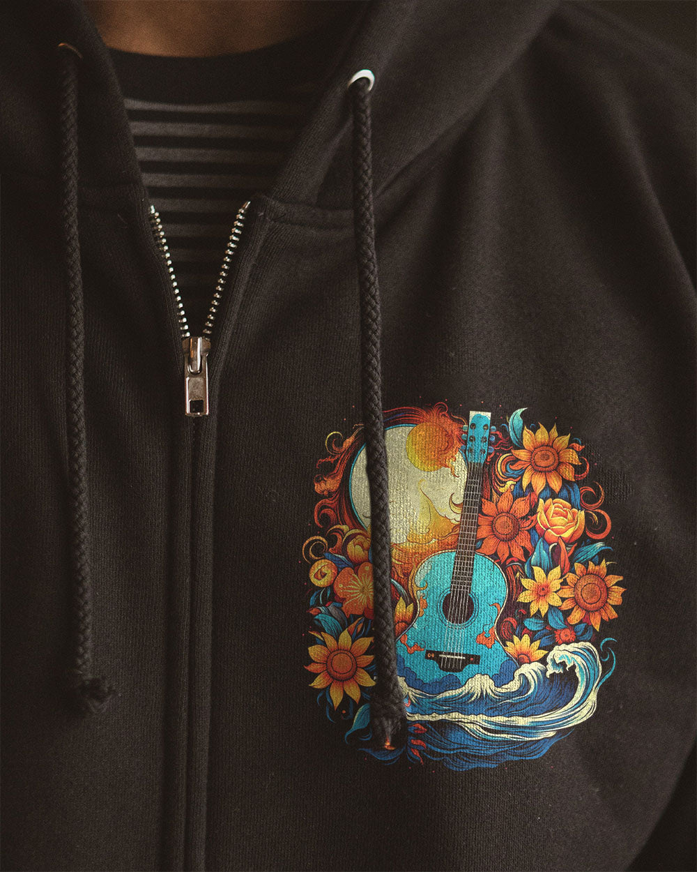 FIND ME WHERE THE MUSIC MEETS THE OCEAN GUITAR ALL OVER PRINT - TLNO0206231
