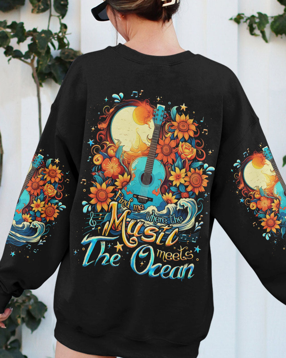 FIND ME WHERE THE MUSIC MEETS THE OCEAN GUITAR ALL OVER PRINT - TLNO0206231