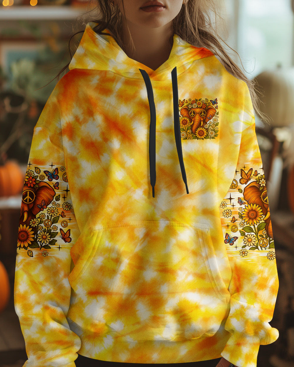 BE KIND ELEPHANT TIE DYE ALL OVER PRINT - TLNO0206252